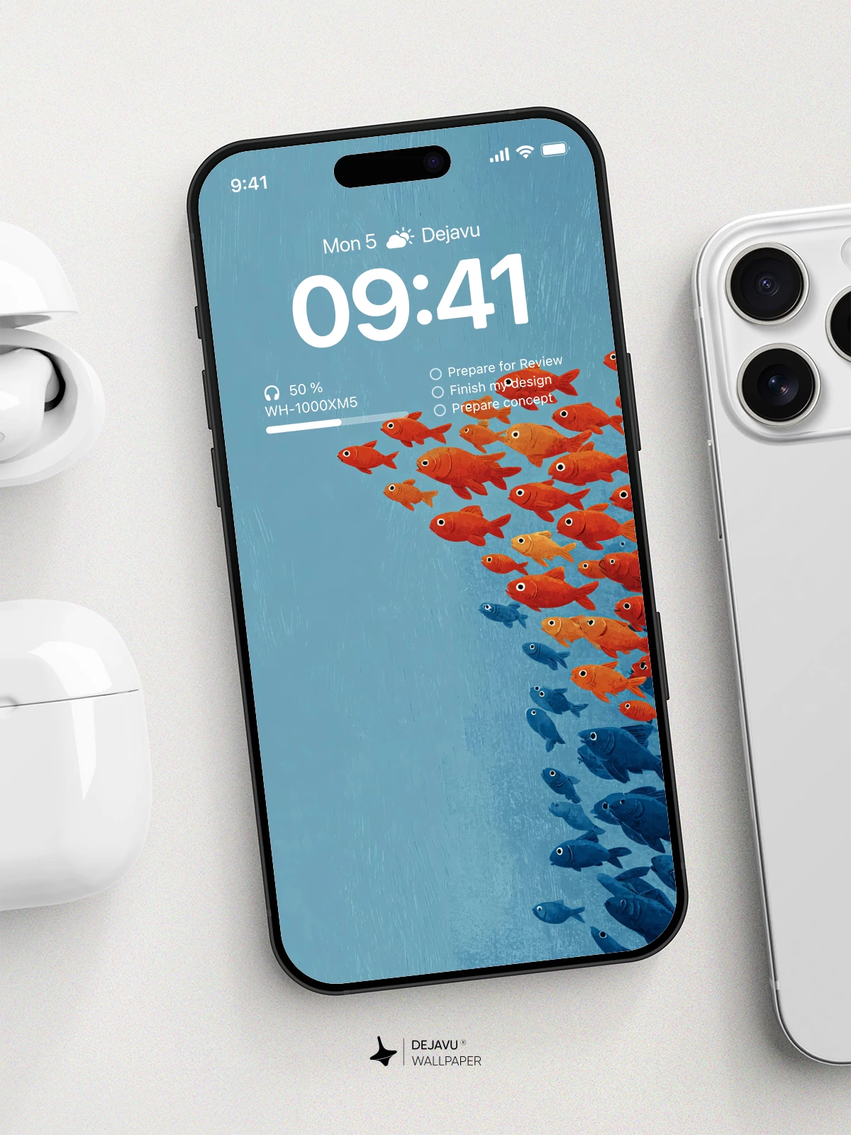 Fish School Wallpaper 4K for iPhone Lock Screen