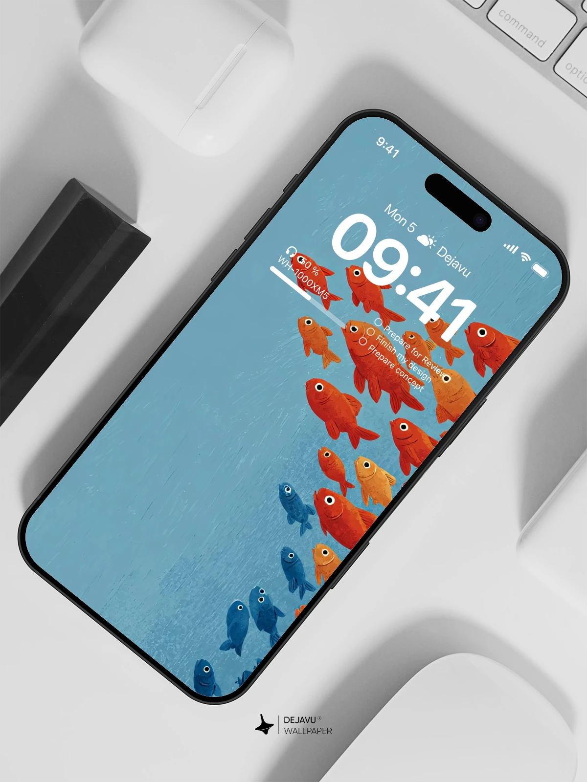 Fish School Wallpaper 4K for iPhone Lock Screen