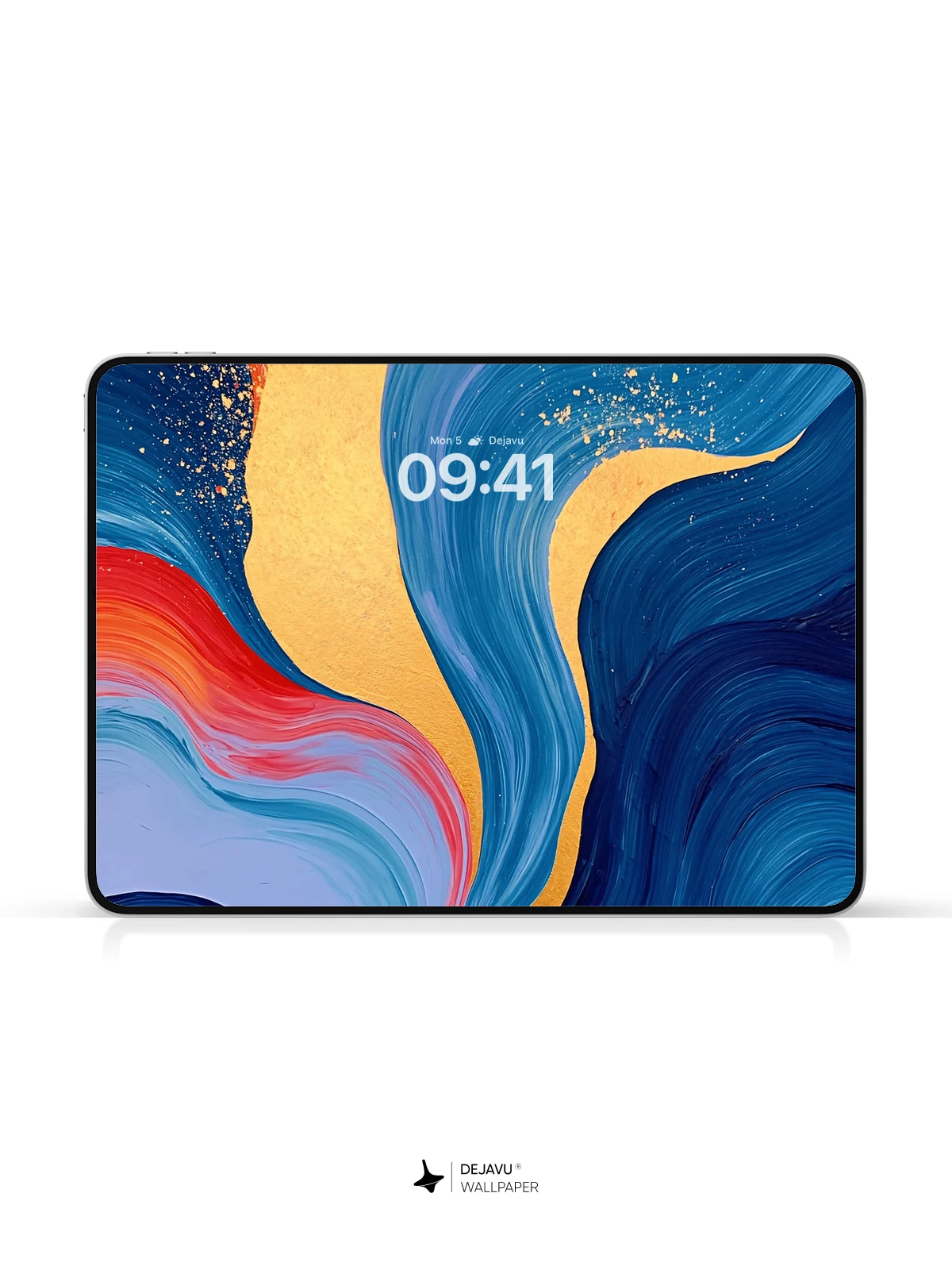 Abstract Blue and Orange Waves Wallpaper 4K for iPhone Lock Screen
