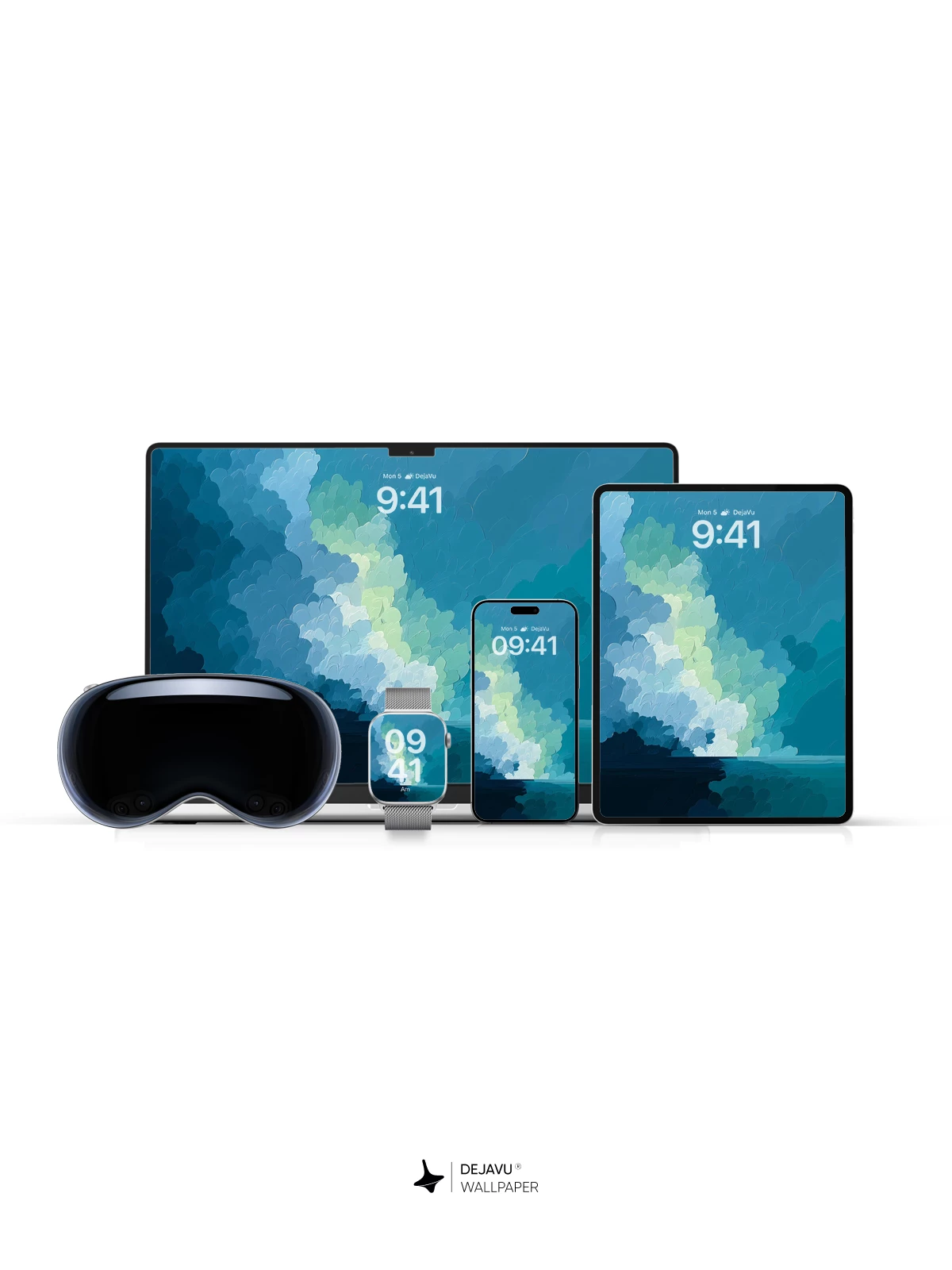 抽象几何蓝色渐变壁纸 4K 适用于iPhone锁屏