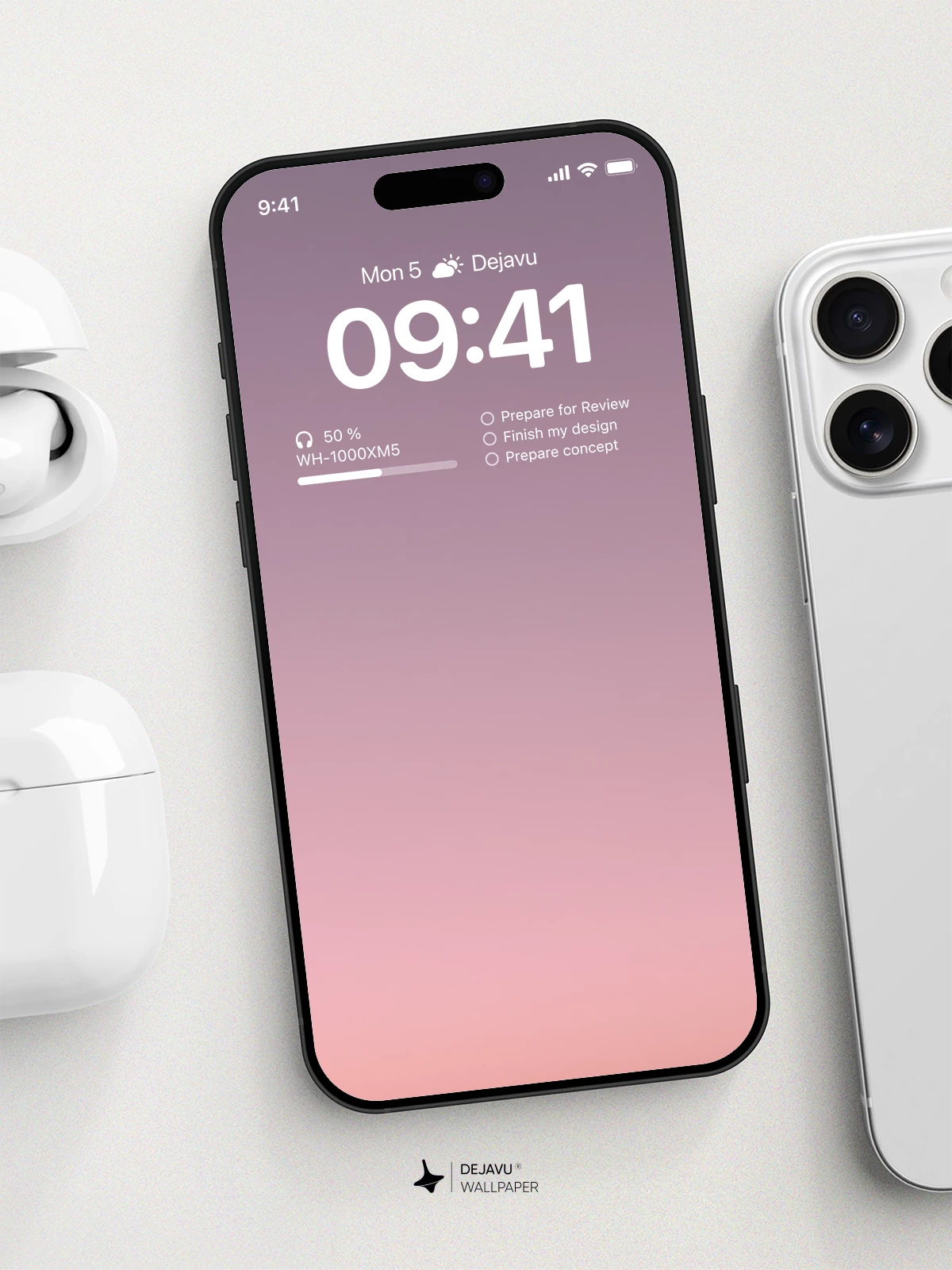Soft Gradient Pink Wallpaper 4K for iPhone Lock Screen