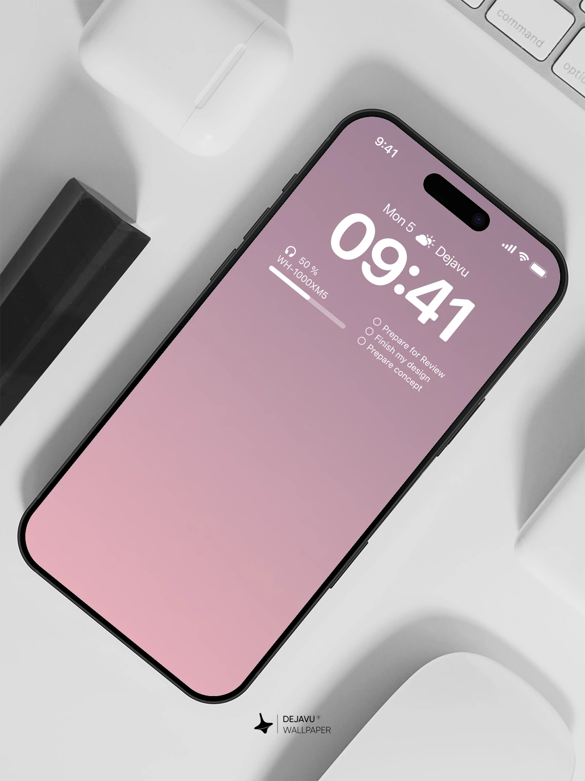 Soft Gradient Pink Wallpaper 4K for iPhone Lock Screen