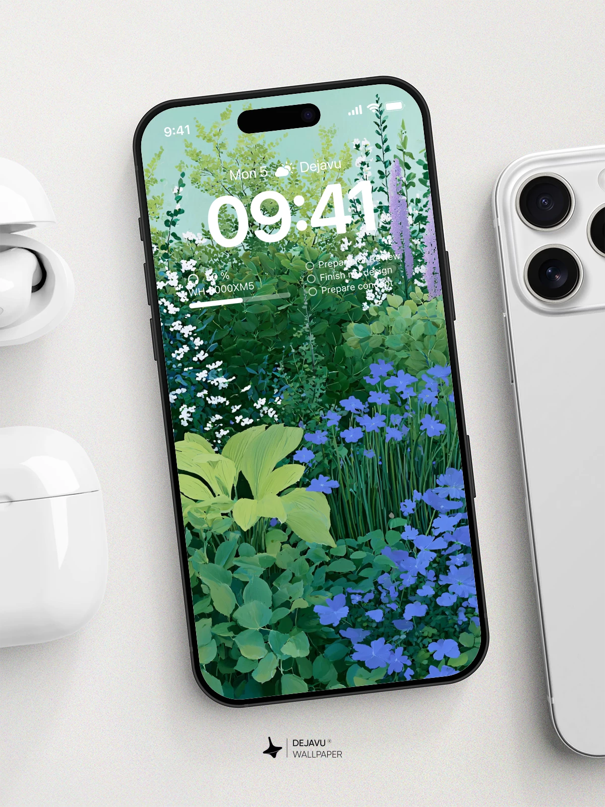Green Garden Flowers Wallpaper 4K for iPhone Lock Screen