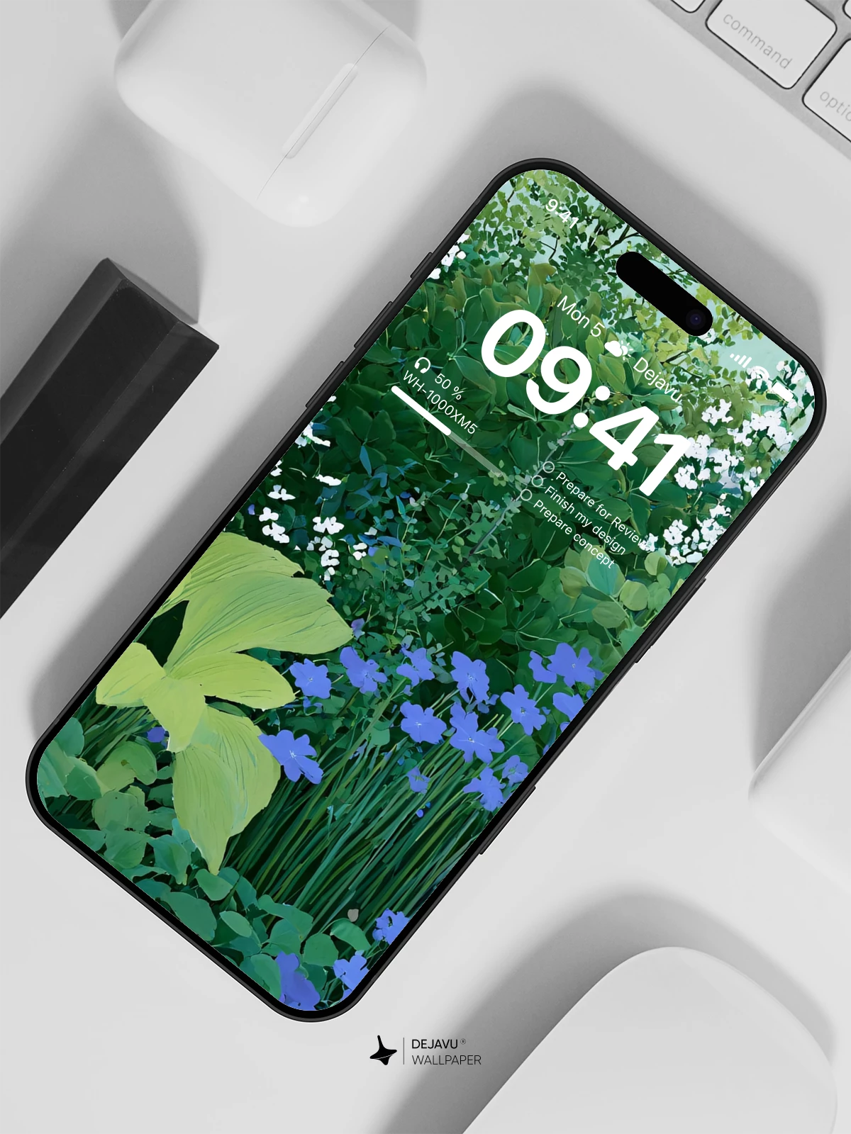 Green Garden Flowers Wallpaper 4K for iPhone Lock Screen