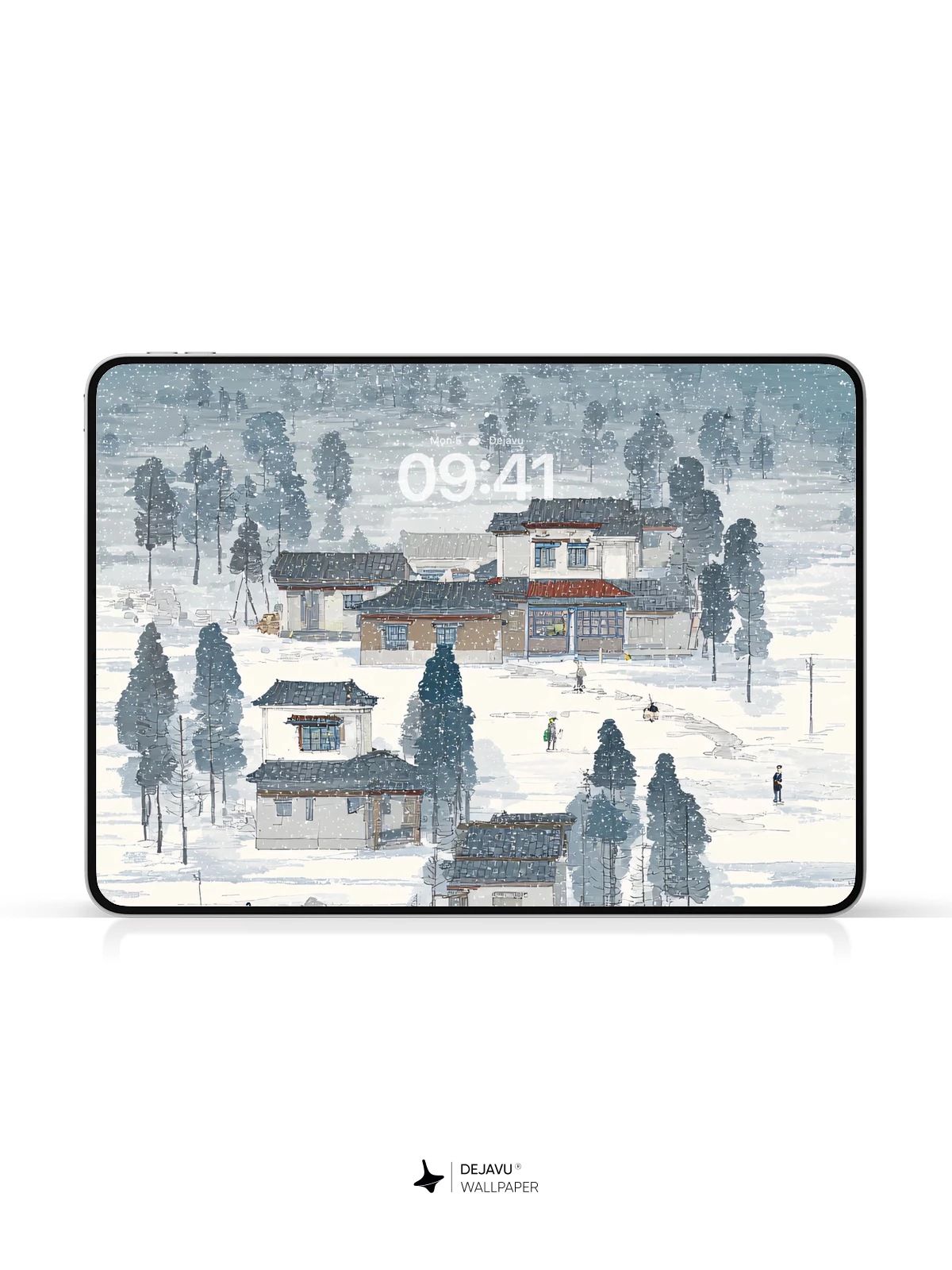Snowy Village Wallpaper 4K for iPhone Lock Screen
