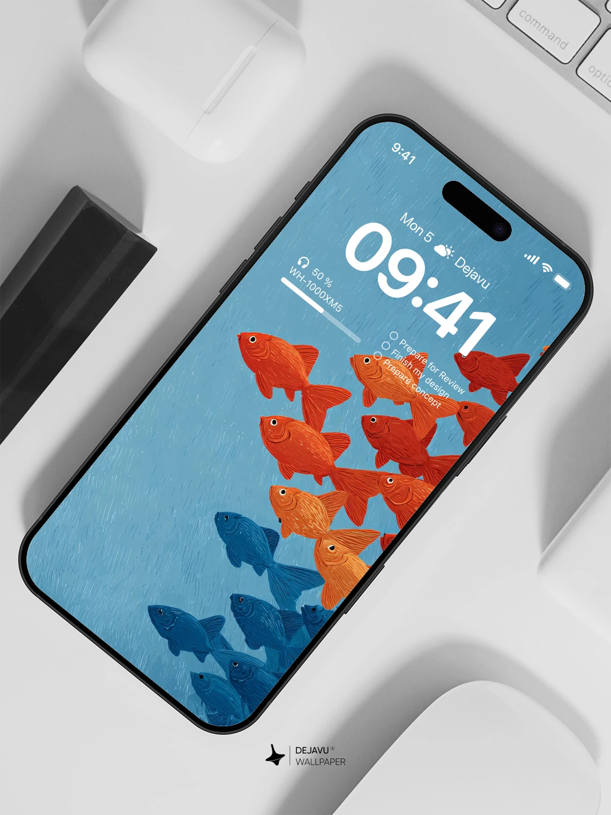 Colorful Fish School Wallpaper 4K for Mobile Background