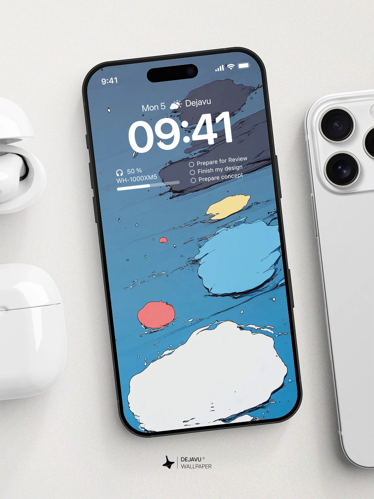 Abstract Colorful Water Wallpaper 4K for iPhone Lock Screen