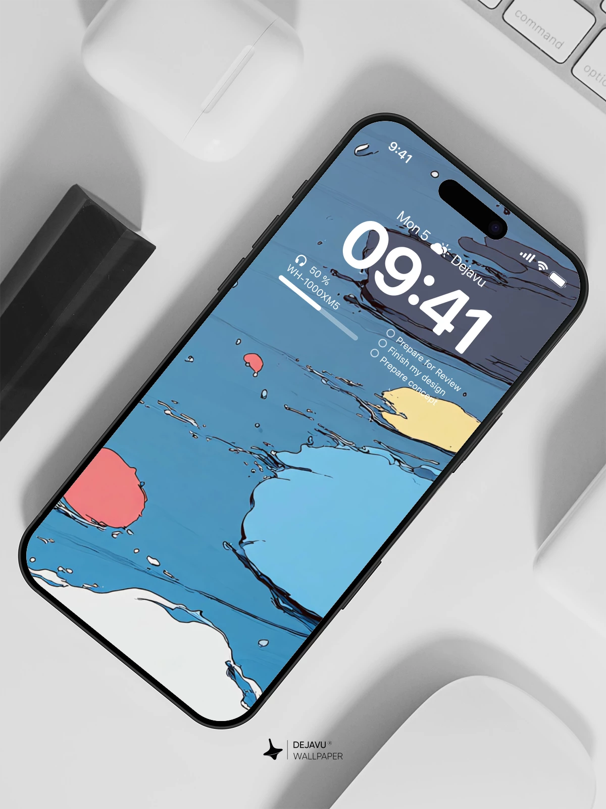 Abstract Colorful Water Wallpaper 4K for iPhone Lock Screen