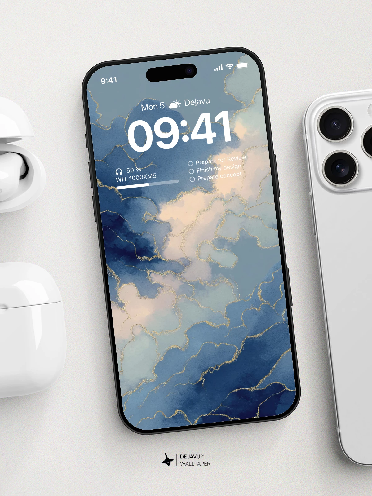 Blue Clouds Wallpaper 4K for iPhone Lock Screen