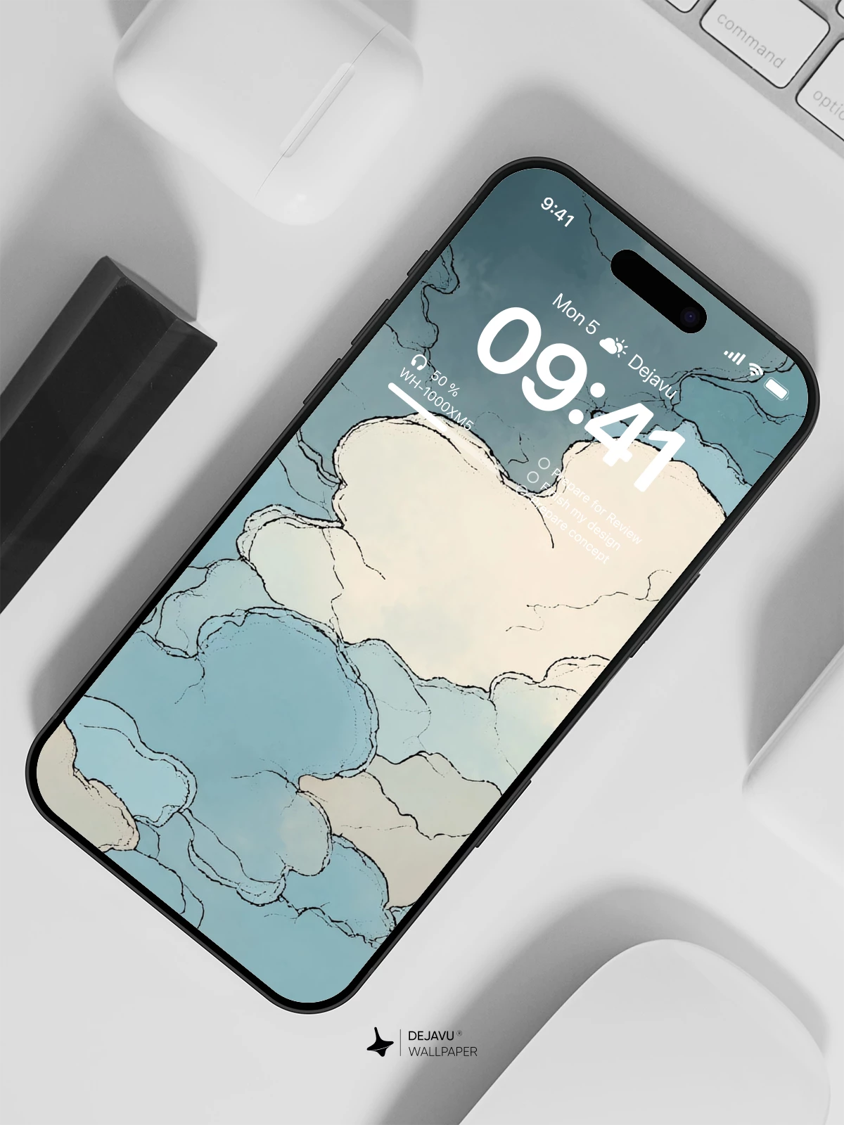 Blue Clouds Wallpaper 4K for iPhone Lock Screen