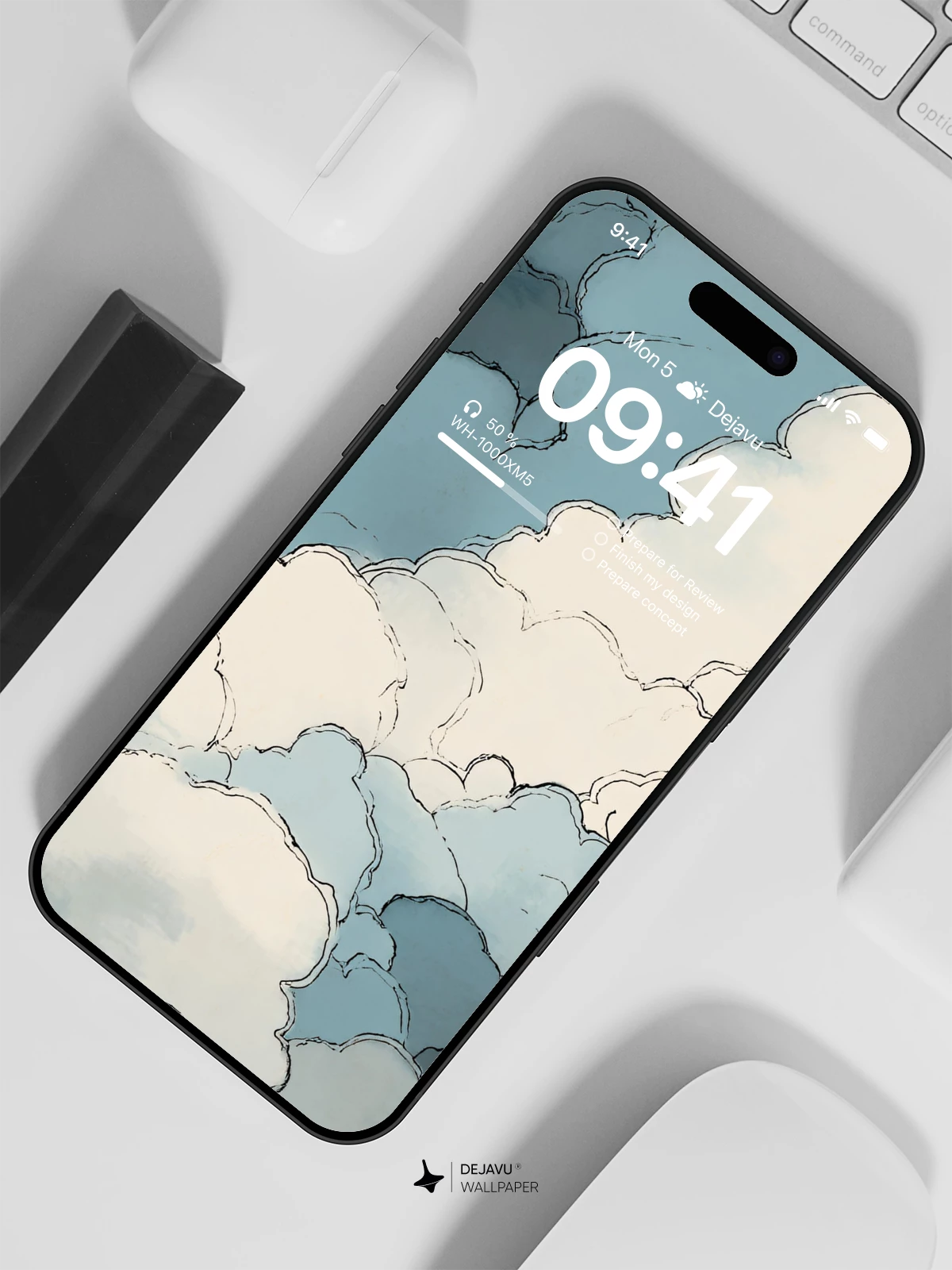 Blue Clouds Wallpaper 4K for iPhone Lock Screen