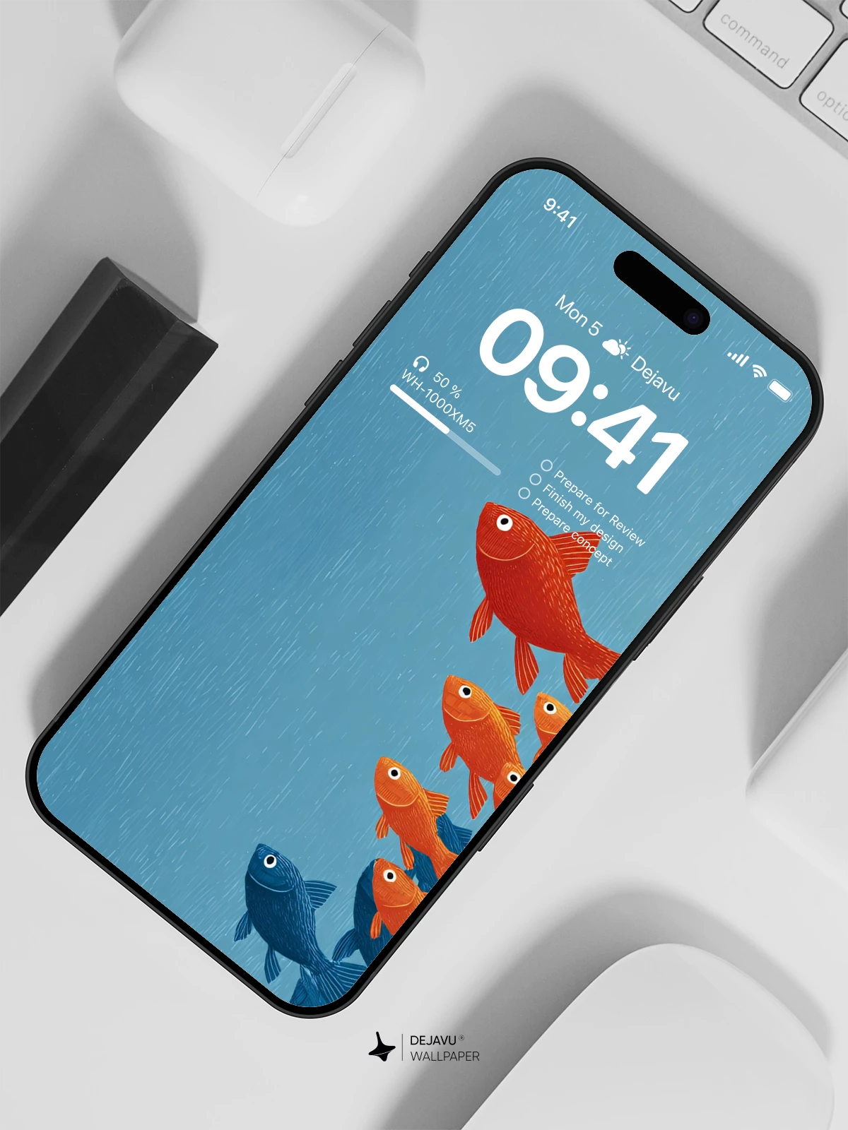 Colorful Fish School Wallpaper 4K for iPhone Lock Screen