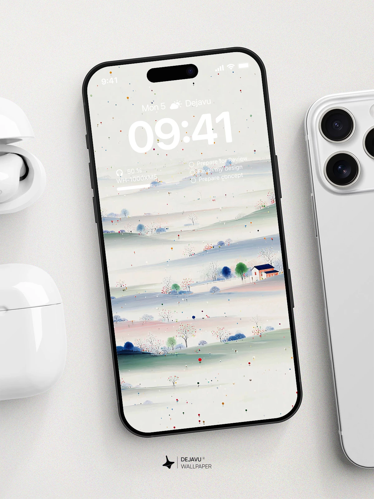 Colorful Abstract Landscape Wallpaper 4K for iPhone Lock Screen