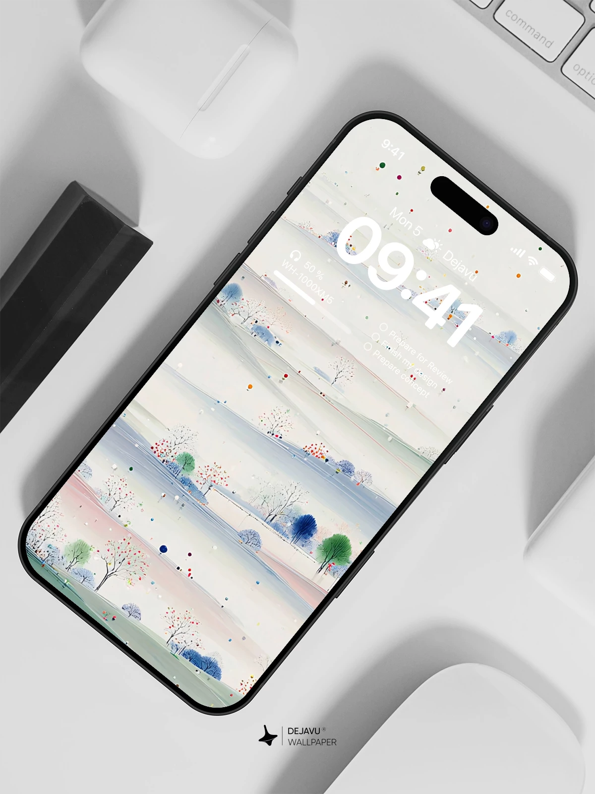 Colorful Abstract Landscape Wallpaper 4K for iPhone Lock Screen