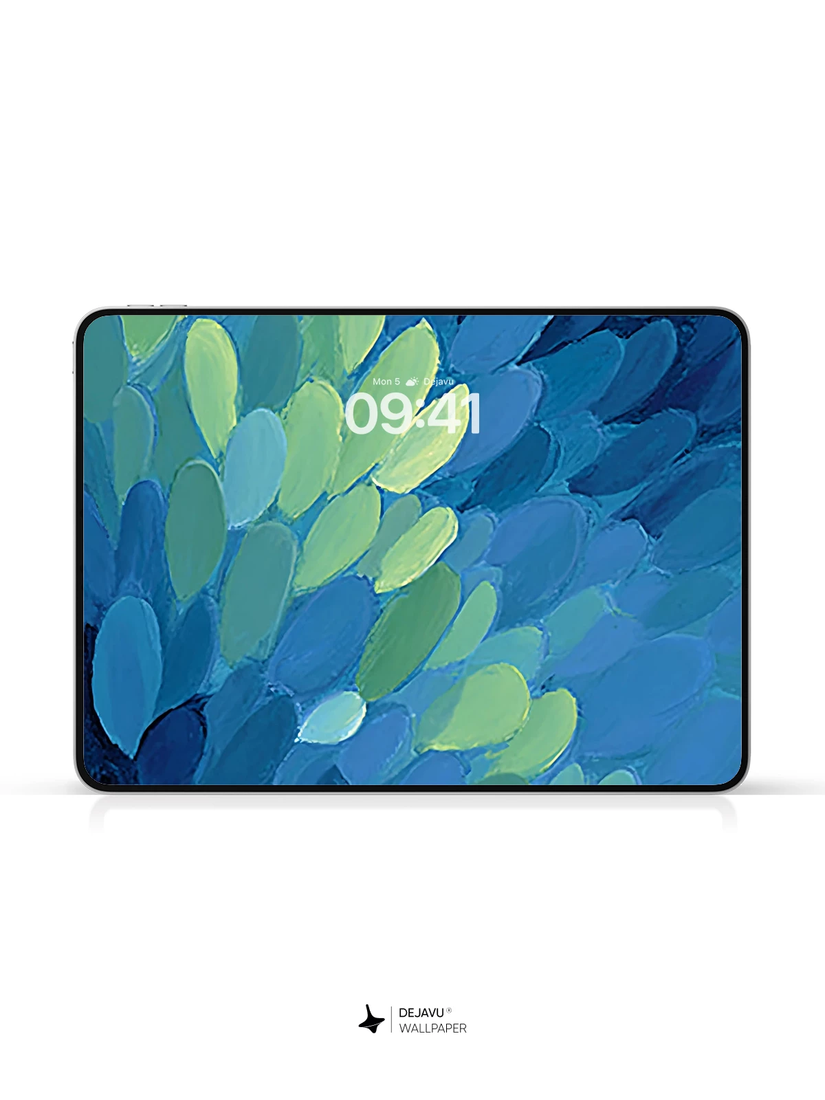 Abstract Blue and Green Leaf Wallpaper 4K for iPhone Lock Screen