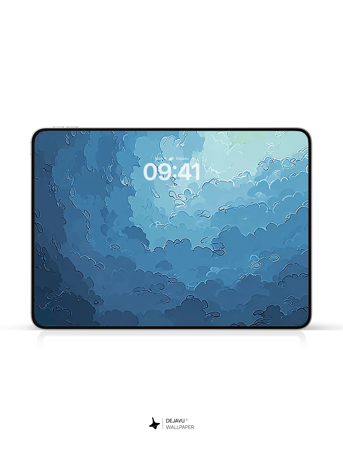 Blue Gradient Sky Wallpaper 4K for iPhone Lock Screen