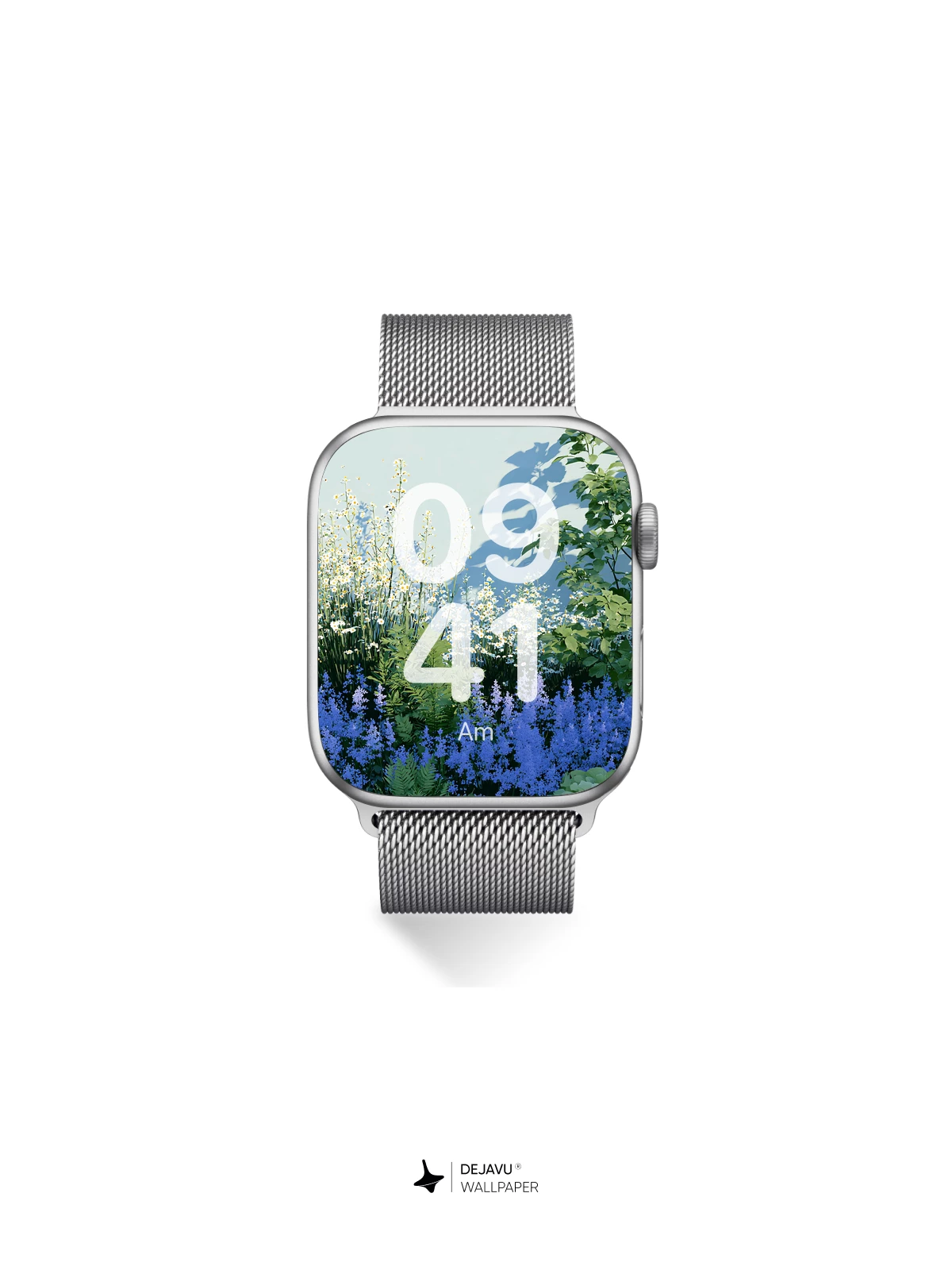 Blue Floral Garden Wallpaper 4K for Mobile Background