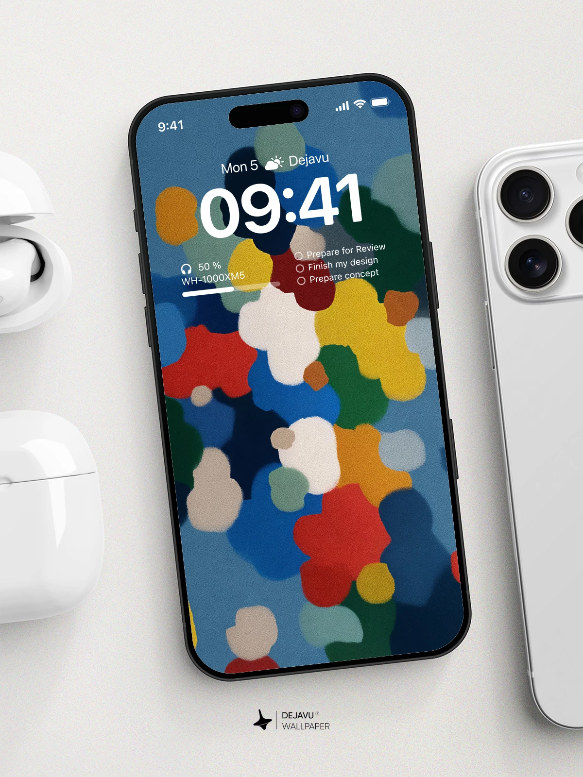 Colorful Abstract Shapes Wallpaper 4K for iPhone Lock Screen
