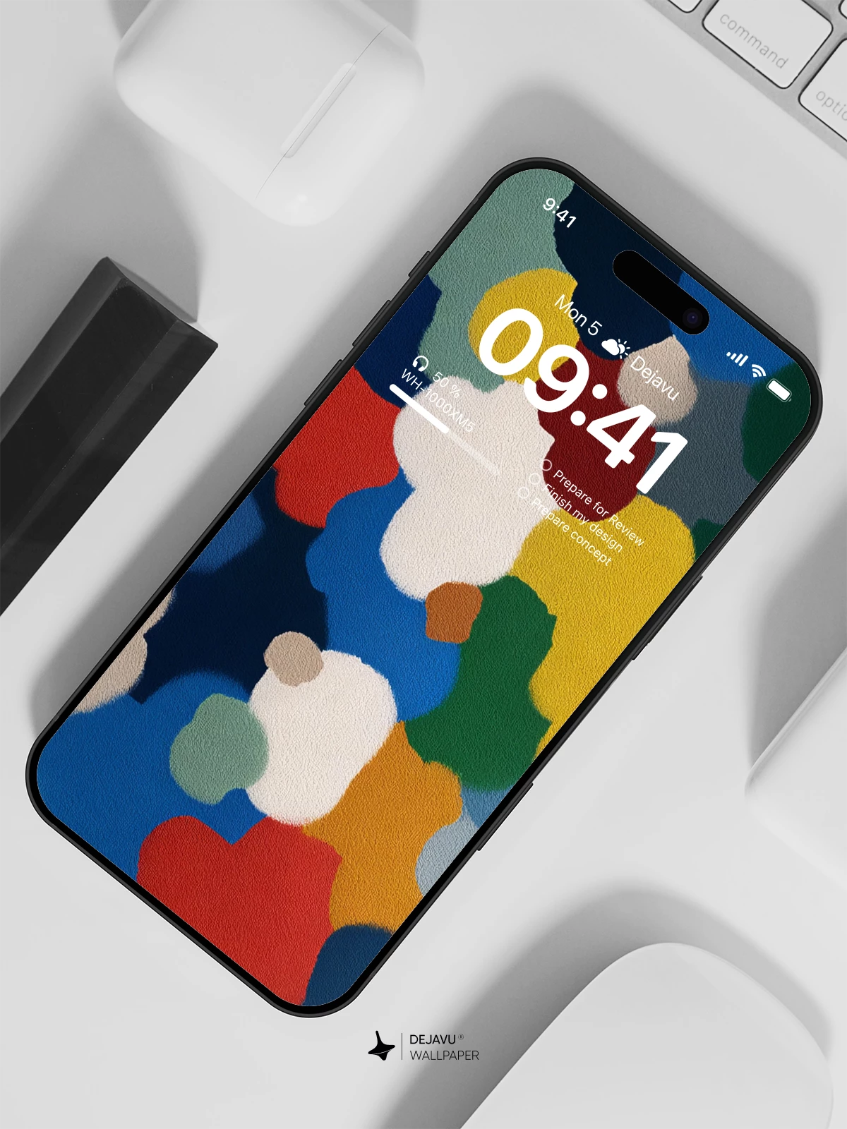 Colorful Abstract Shapes Wallpaper 4K for iPhone Lock Screen