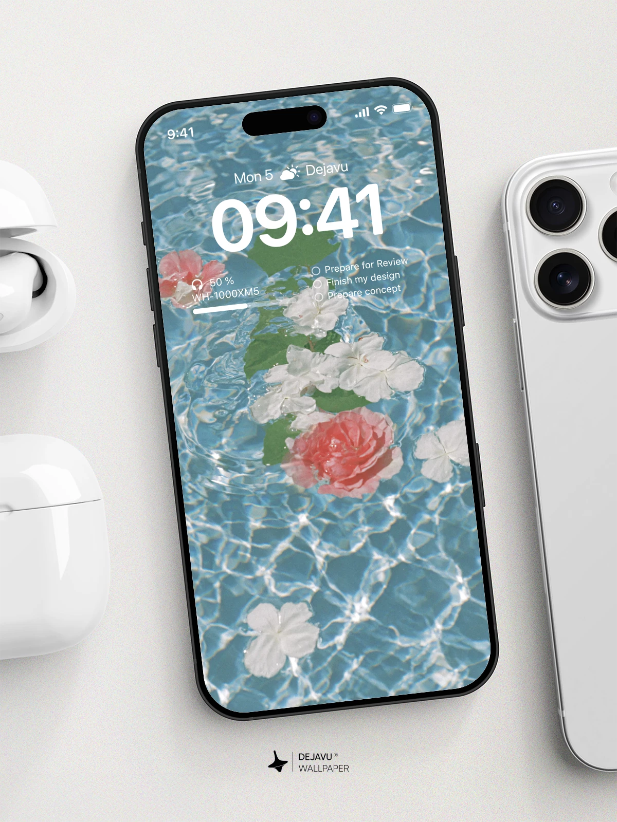 Floating Flowers Wallpaper 4K for iPhone Lock Screen