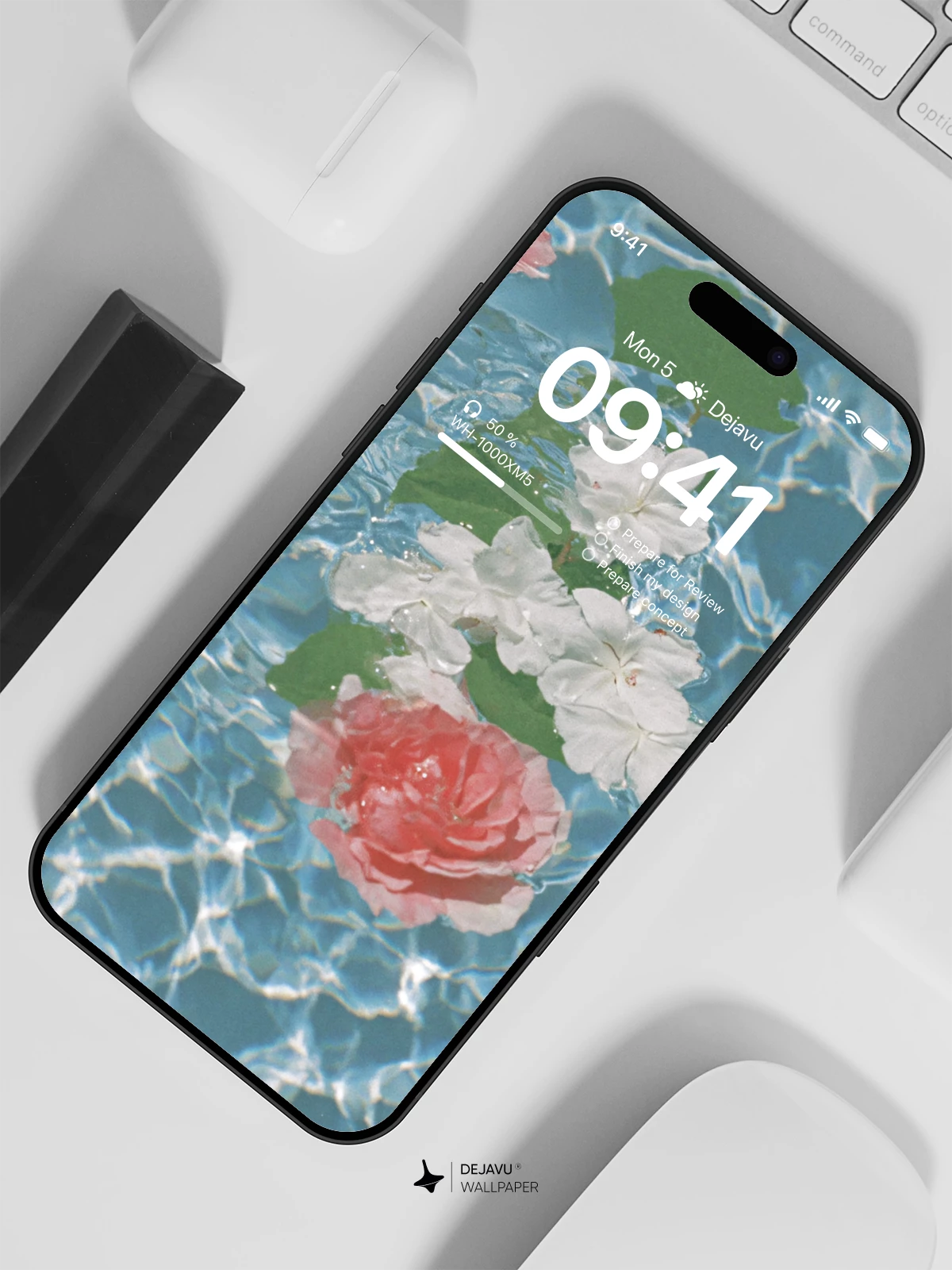 Floating Flowers Wallpaper 4K for iPhone Lock Screen