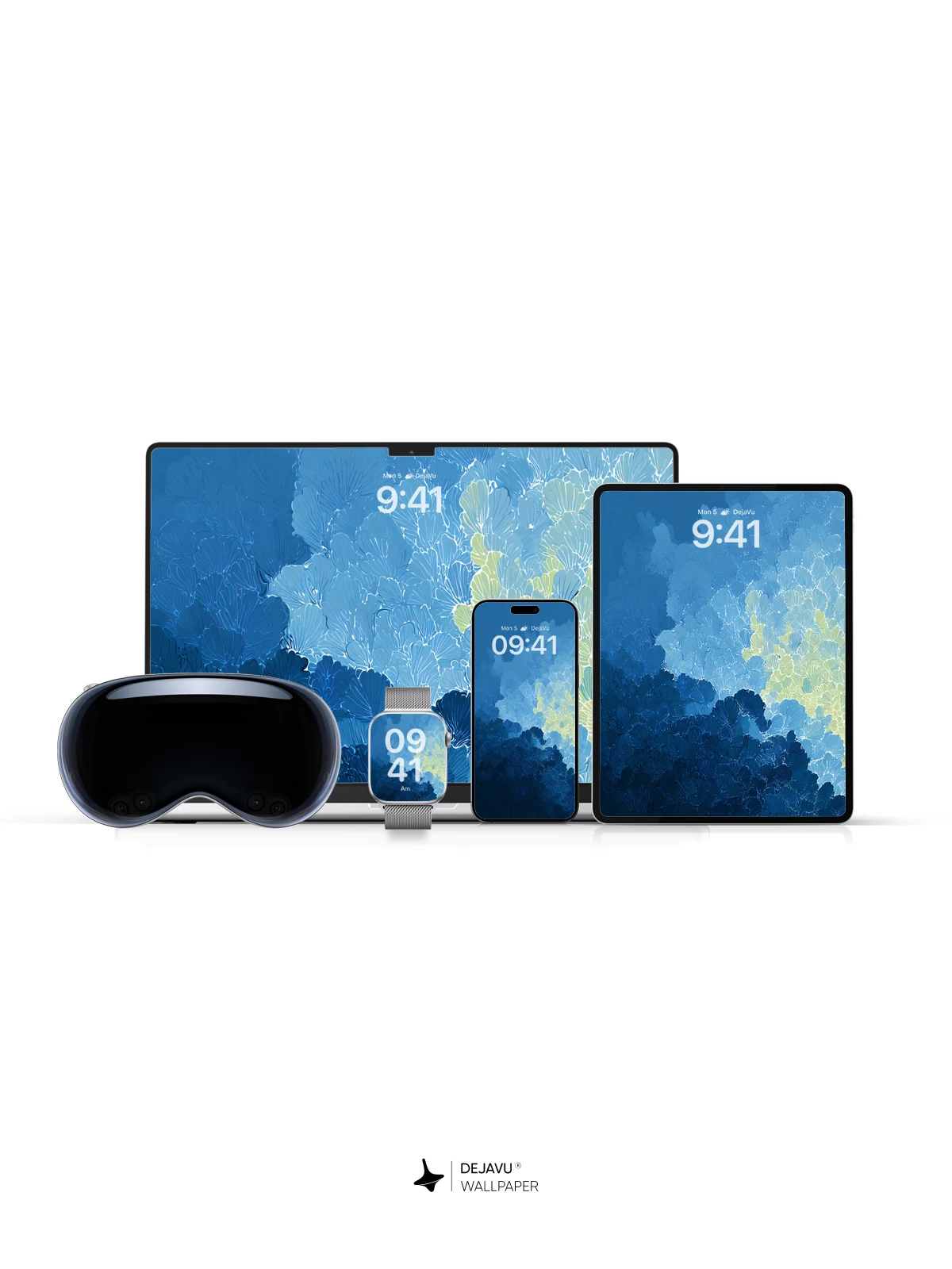 Abstract Blue Flower Petals Wallpaper 4K for iPhone Lock Screen