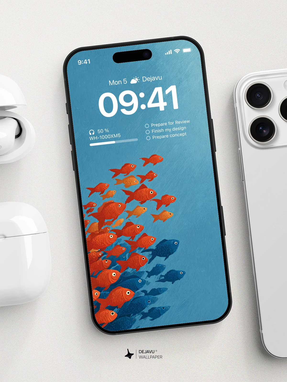 Fish School Wallpaper 4K for iPhone Lock Screen