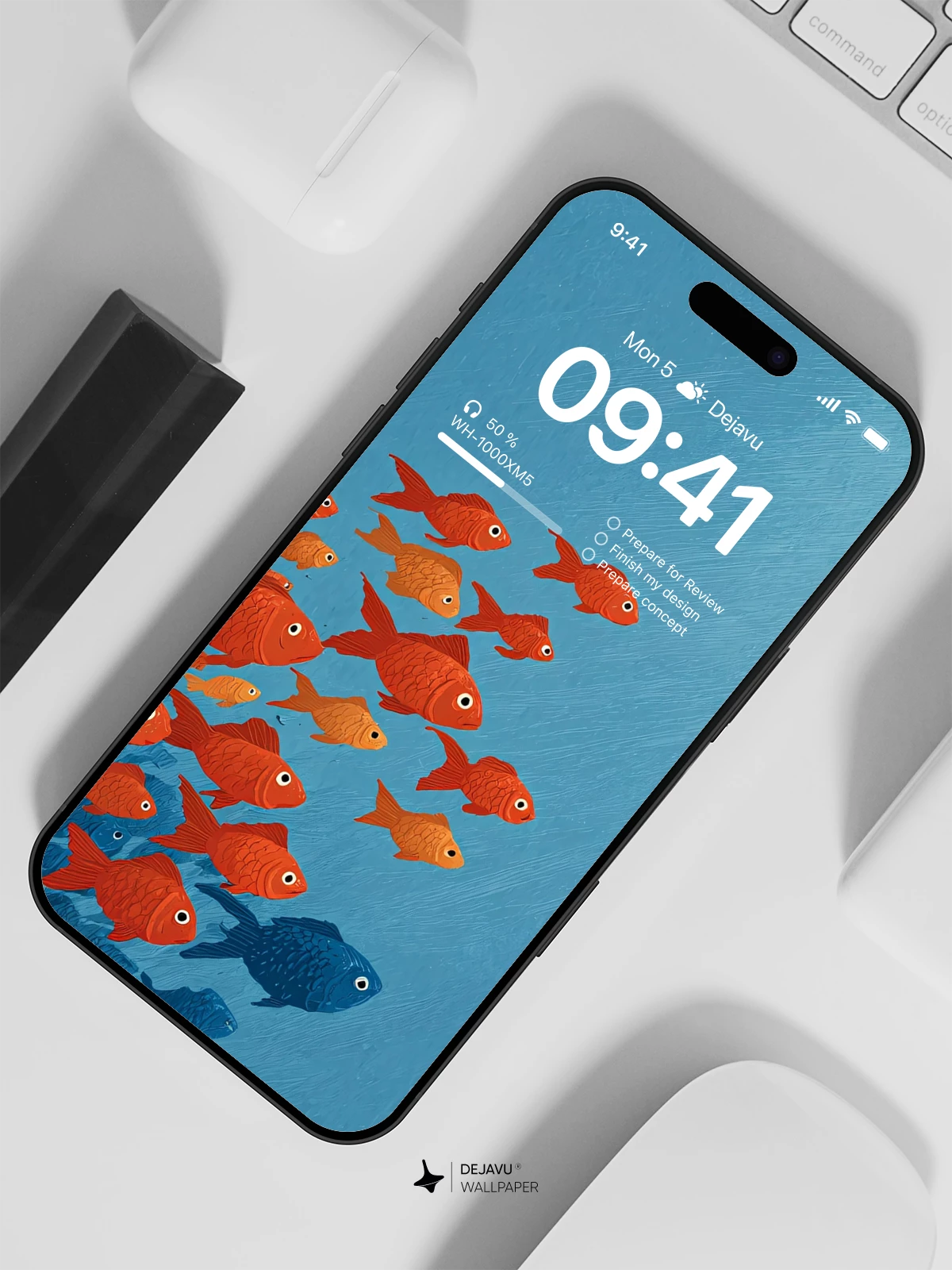 Fish School Wallpaper 4K for iPhone Lock Screen