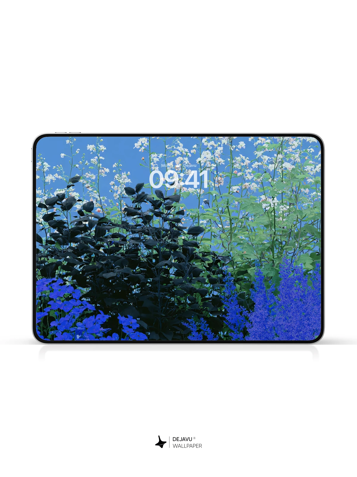 Blue Floral Garden Wallpaper 4K for iPhone Lock Screen