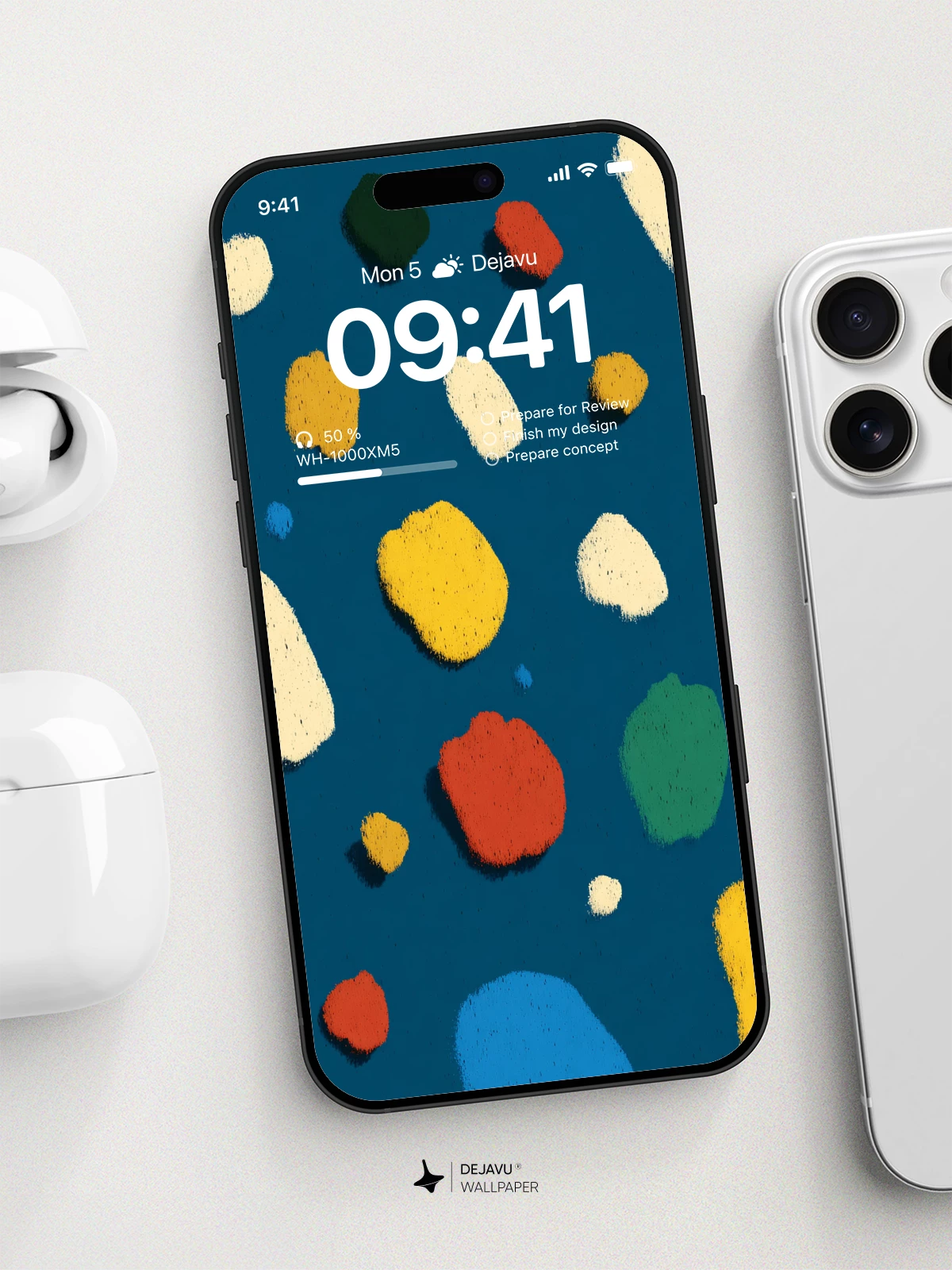 Colorful Abstract Shapes Wallpaper 4K for iPhone Lock Screen