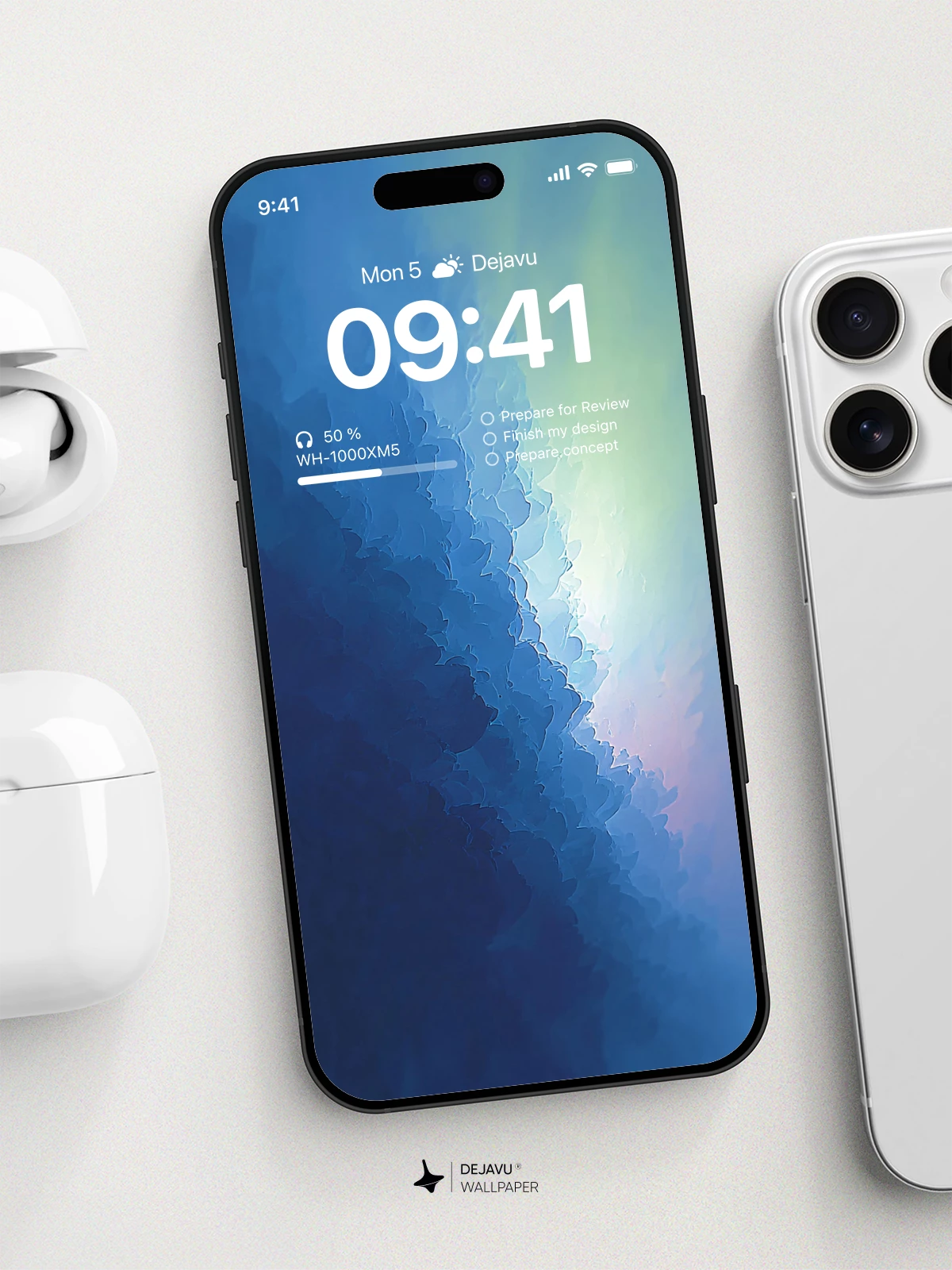 Blue Gradient Wallpaper 4K for iPhone Lock Screen