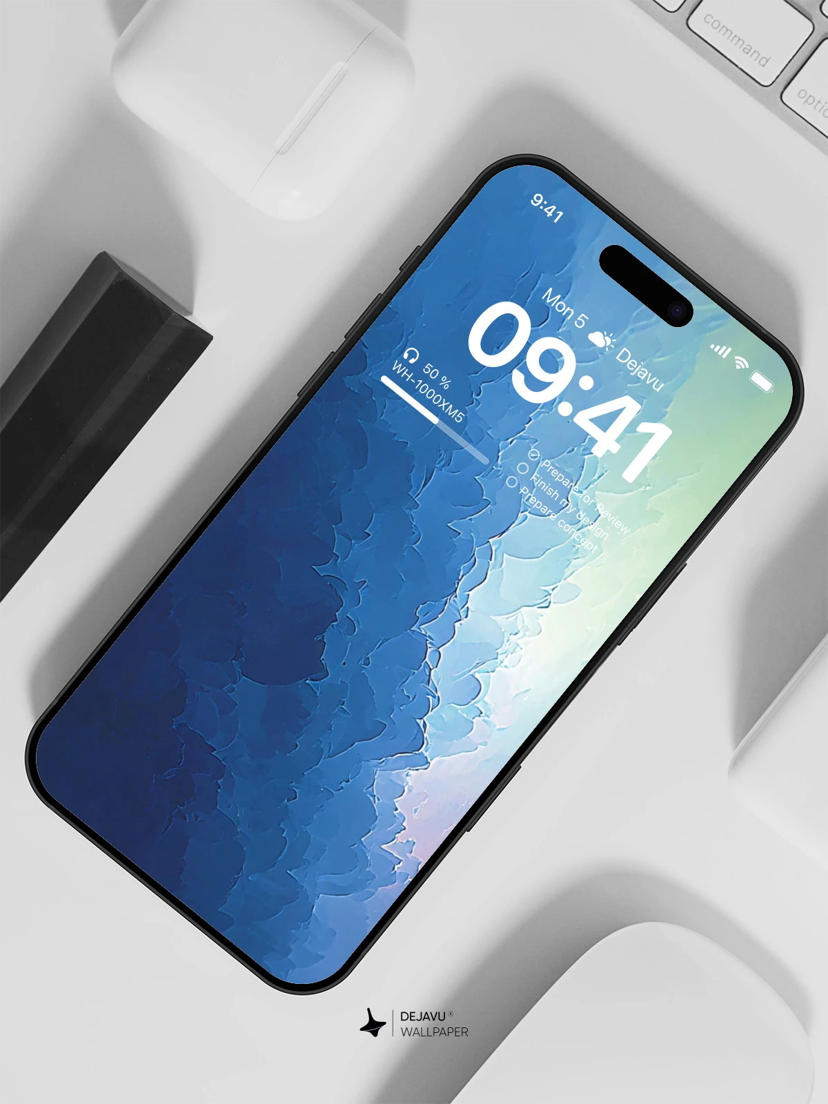 Blue Gradient Wallpaper 4K for iPhone Lock Screen
