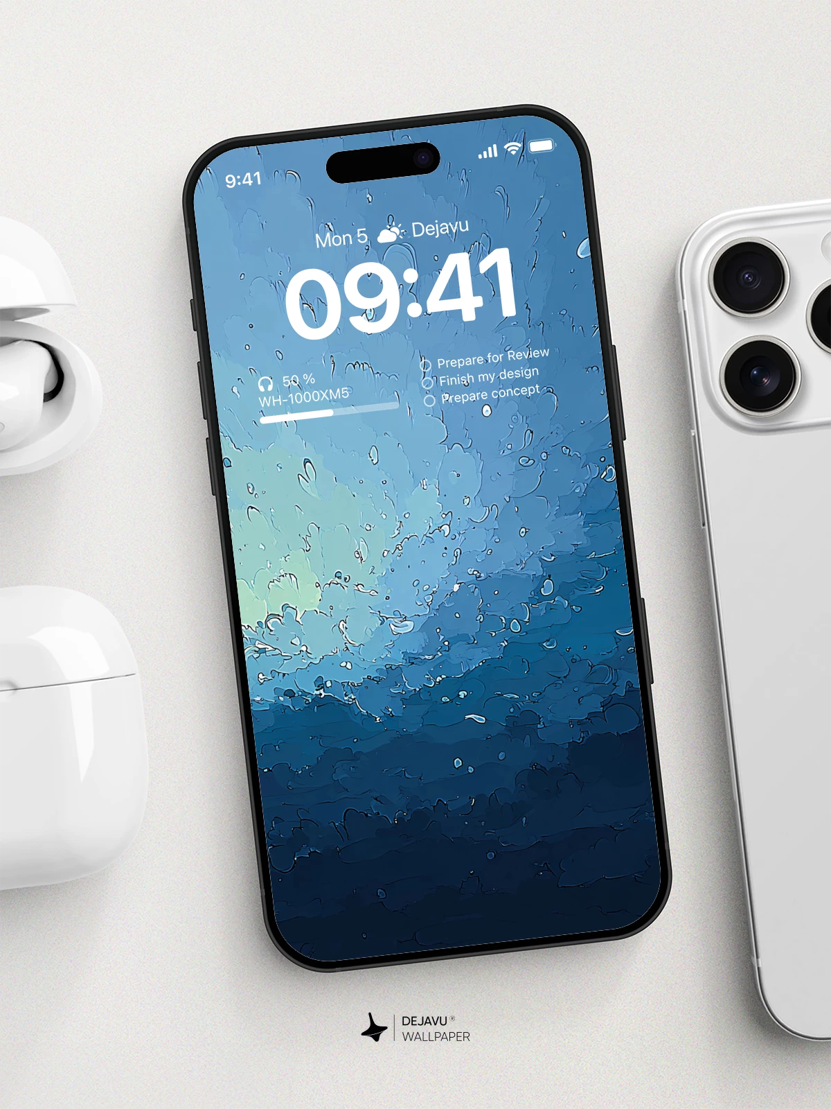 Blue Water Splash Wallpaper 4K for iPhone Lock Screen