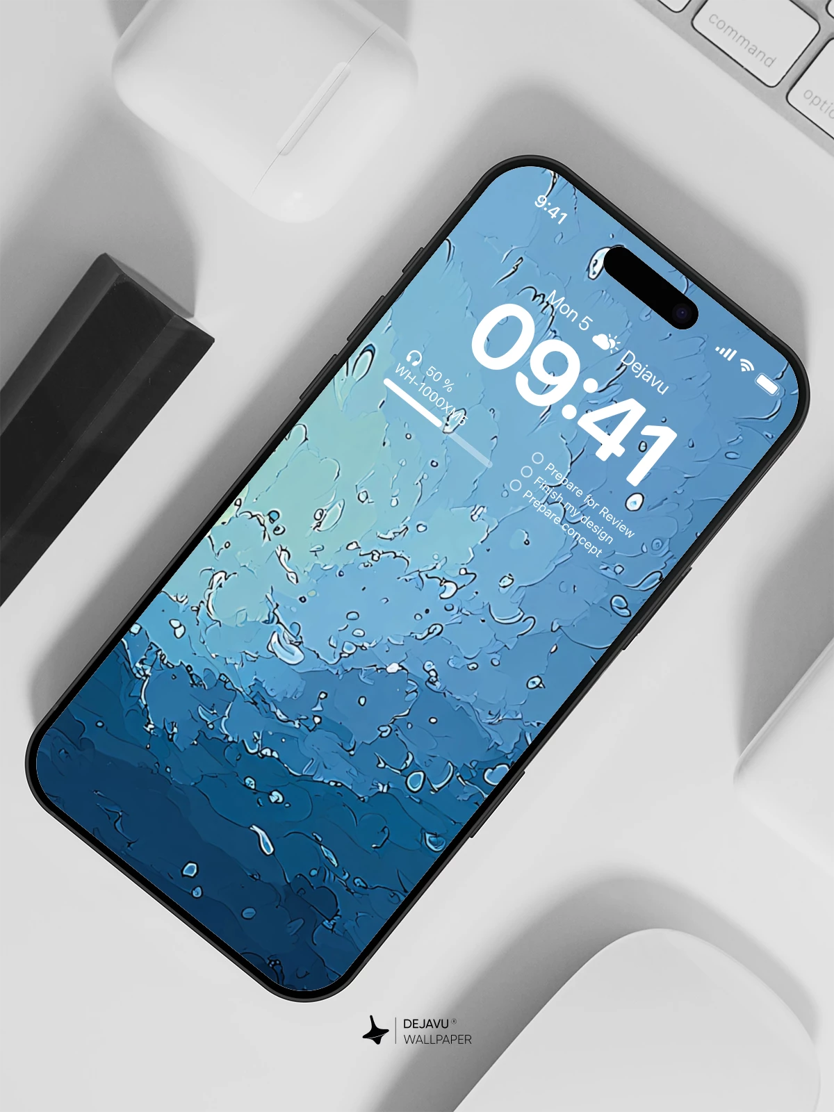 Blue Water Splash Wallpaper 4K for iPhone Lock Screen