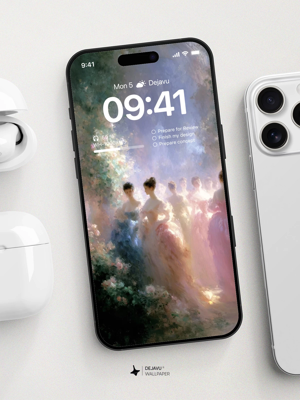 Victorian Ballroom Women Wallpaper 4K for iPhone Lock Screen