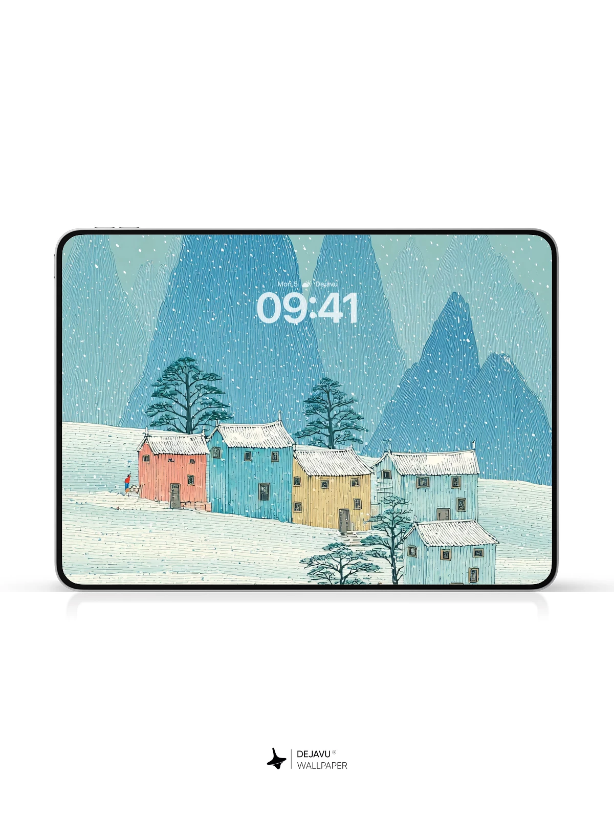 Snowy Village Wallpaper 4K for iPhone Lock Screen