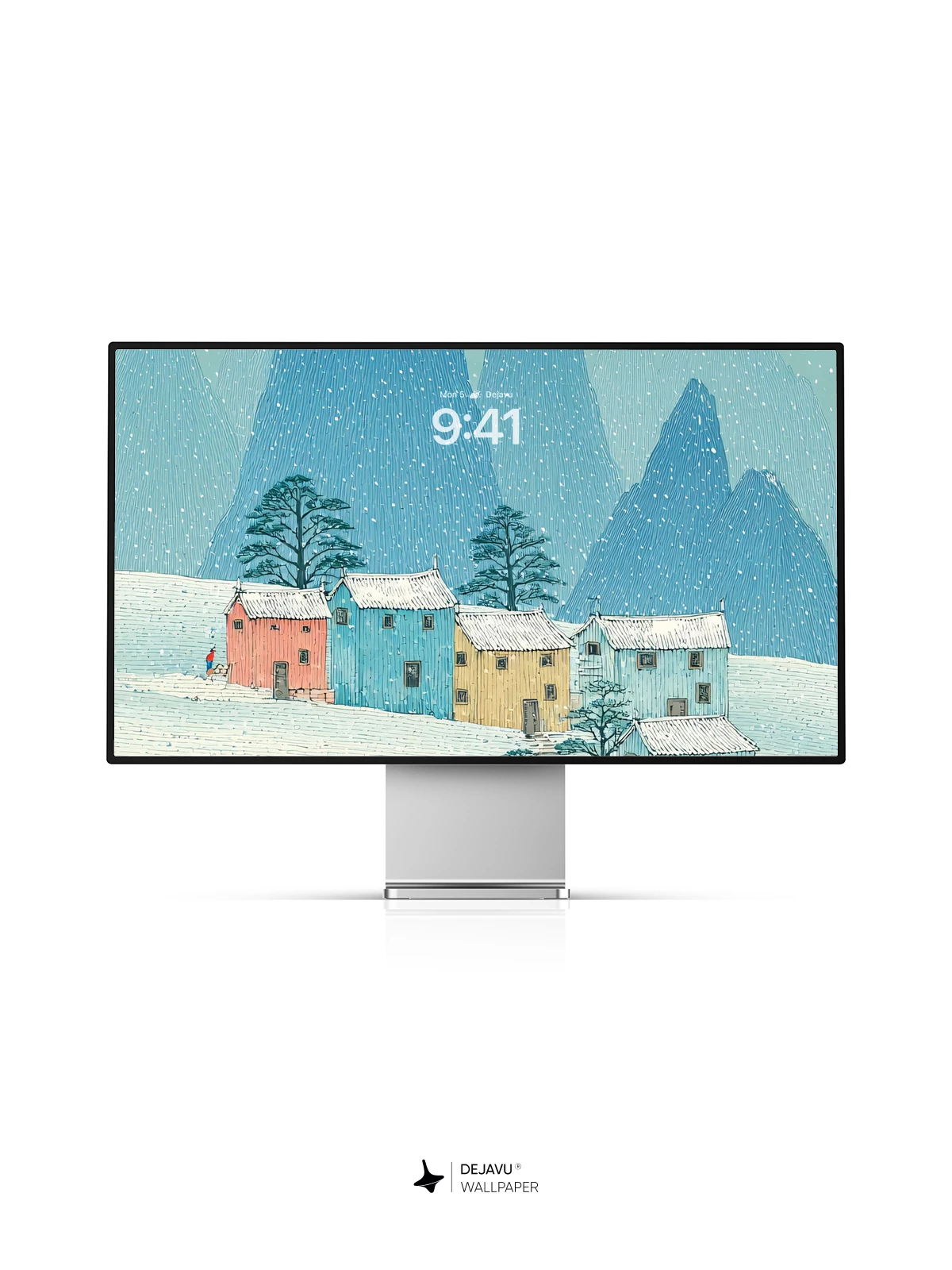 Snowy Village Wallpaper 4K for iPhone Lock Screen