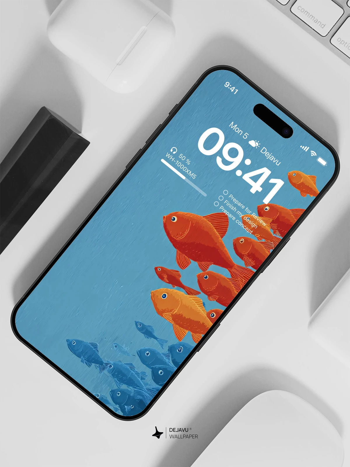 Goldfish School Wallpaper 4K for iPhone Lock Screen
