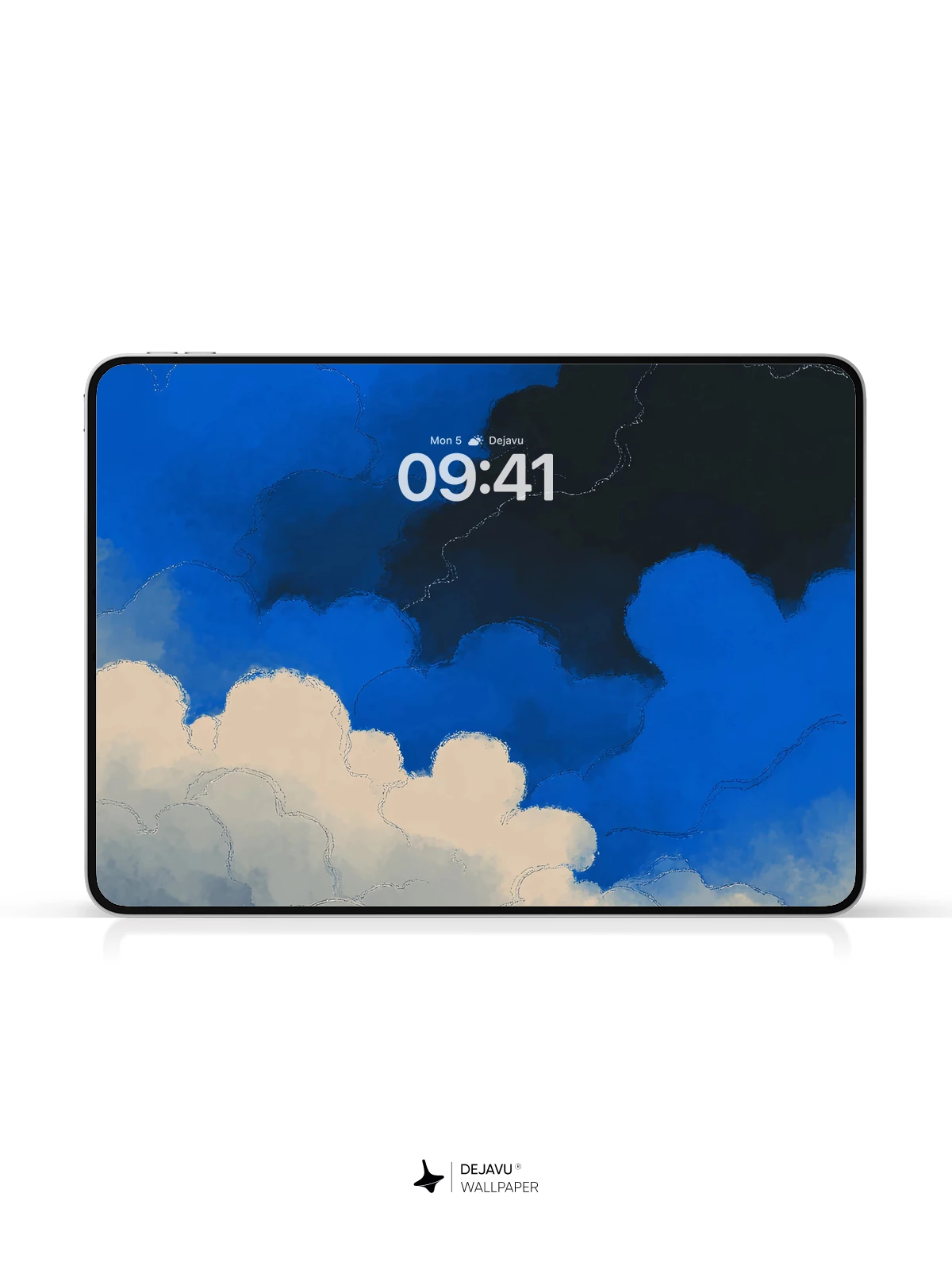 Dark Blue Clouds Wallpaper 4K for iPhone Lock Screen