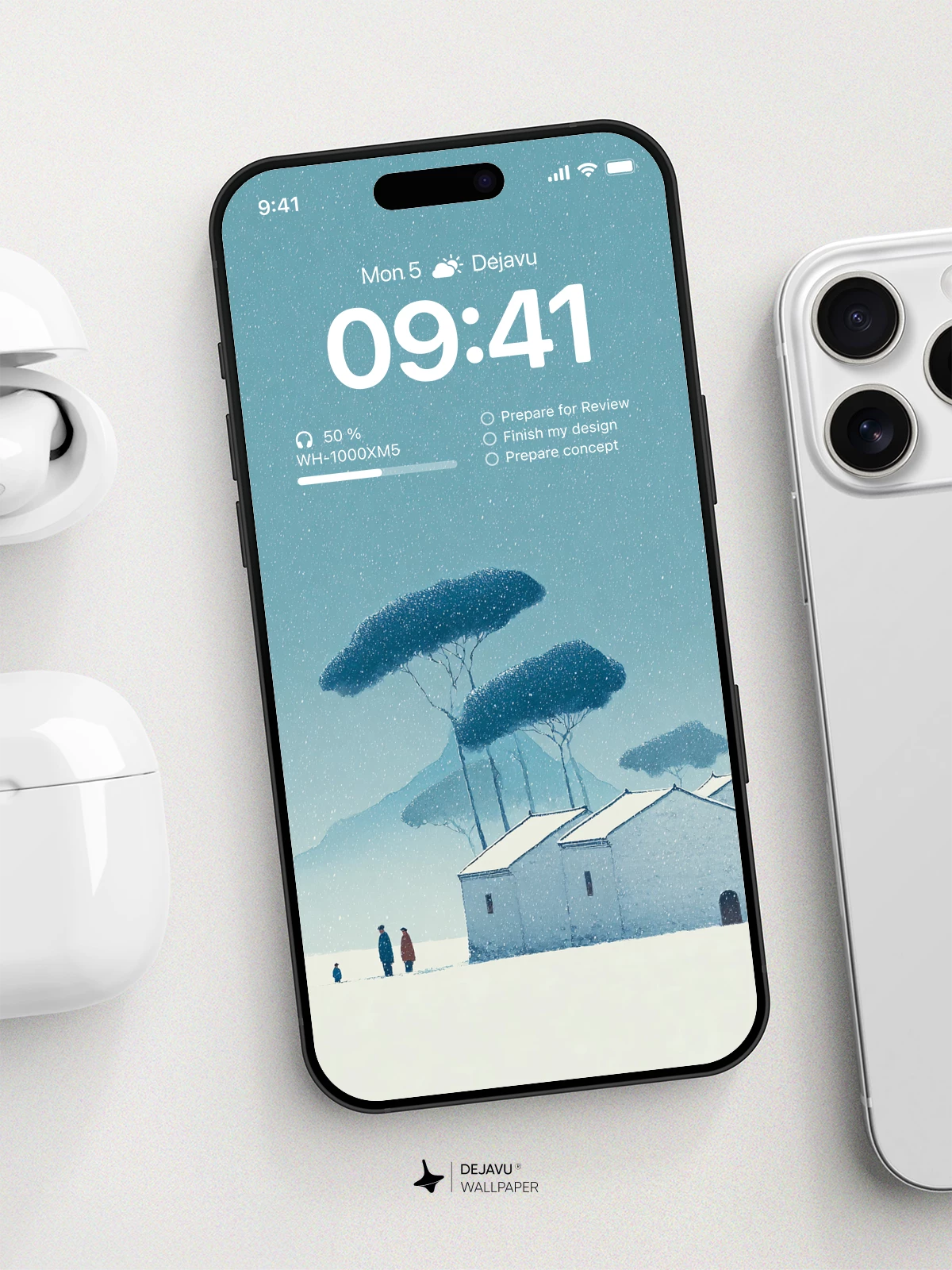 Winter Snowfall Wallpaper 4K for iPhone Lock Screen