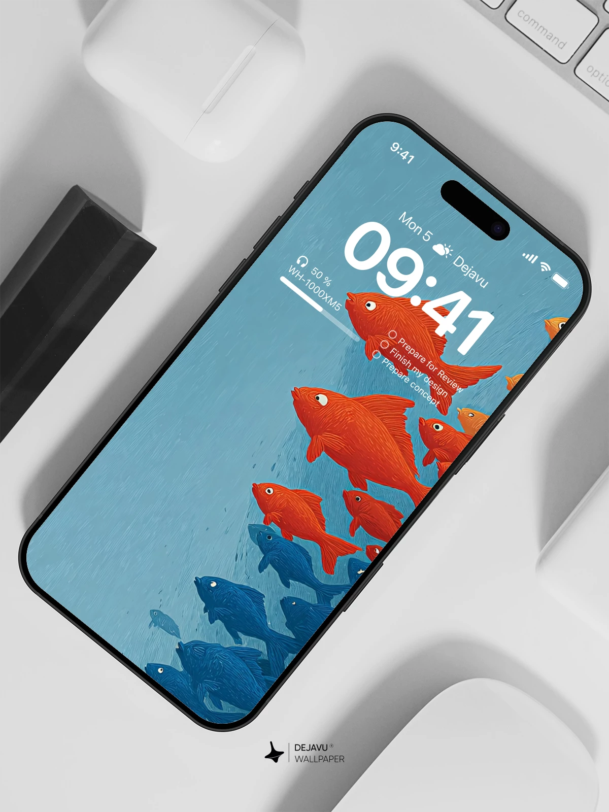 Orange Fish School Wallpaper 4K for iPhone Lock Screen