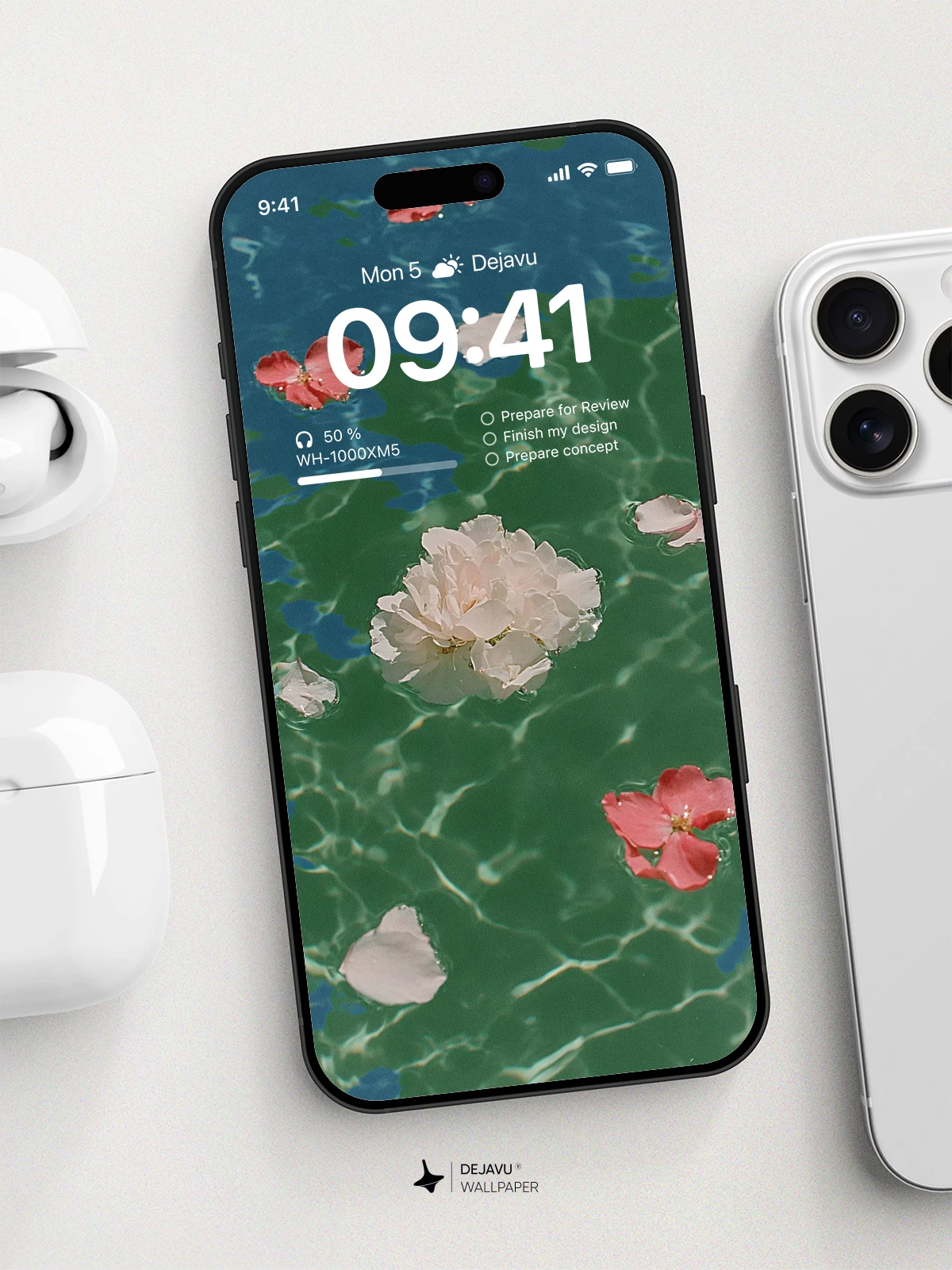 Floating Flowers Wallpaper 4K for iPhone Lock Screen