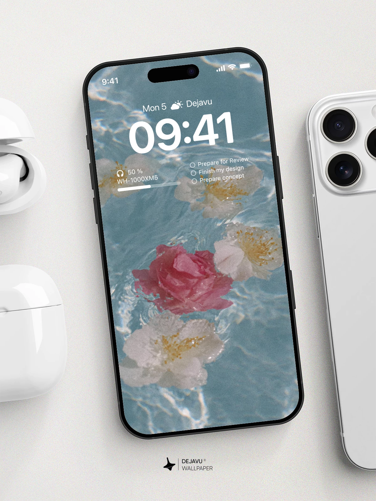 Floating Flowers Wallpaper 4K for iPhone Lock Screen