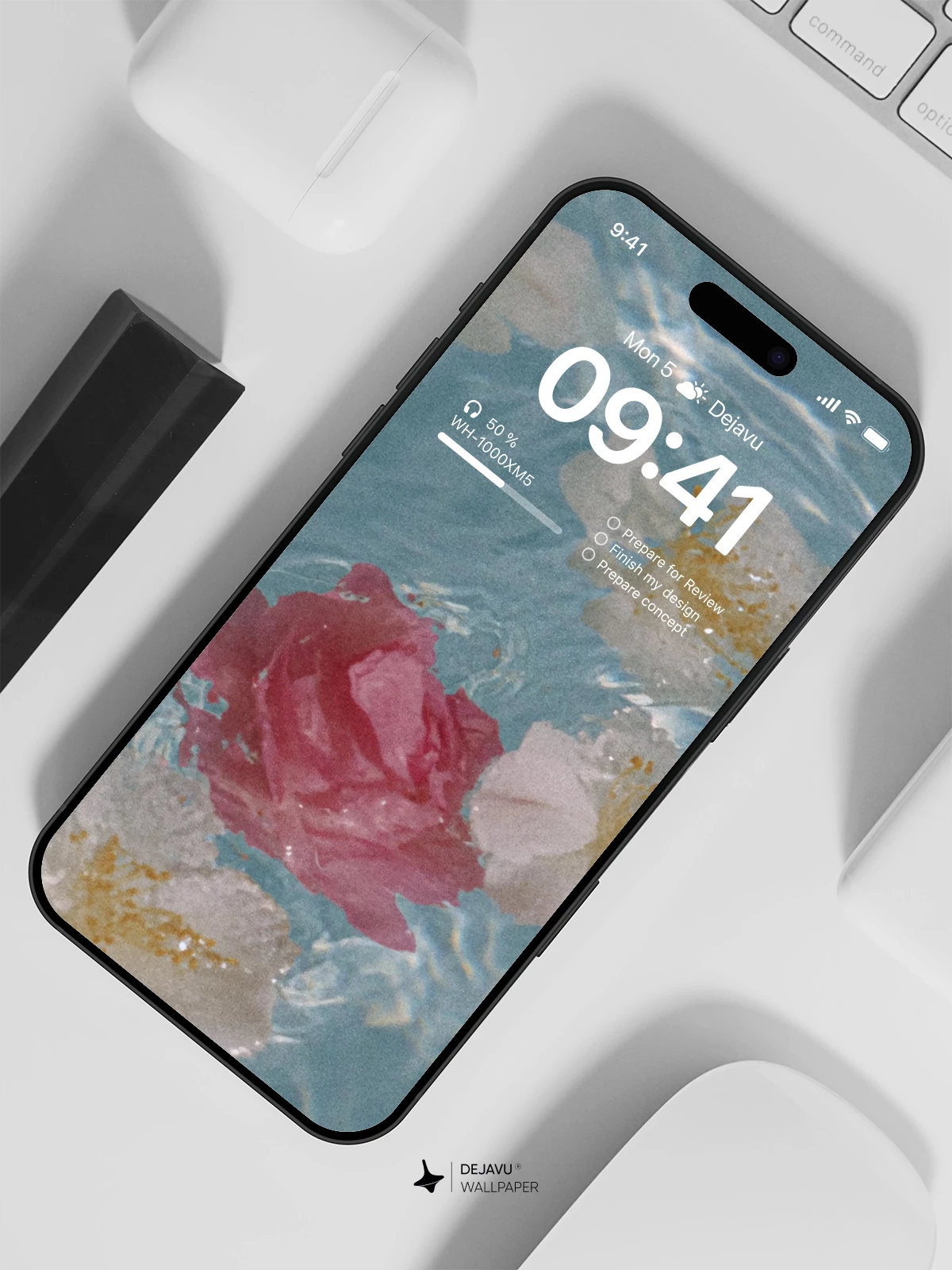 Floating Flowers Wallpaper 4K for iPhone Lock Screen