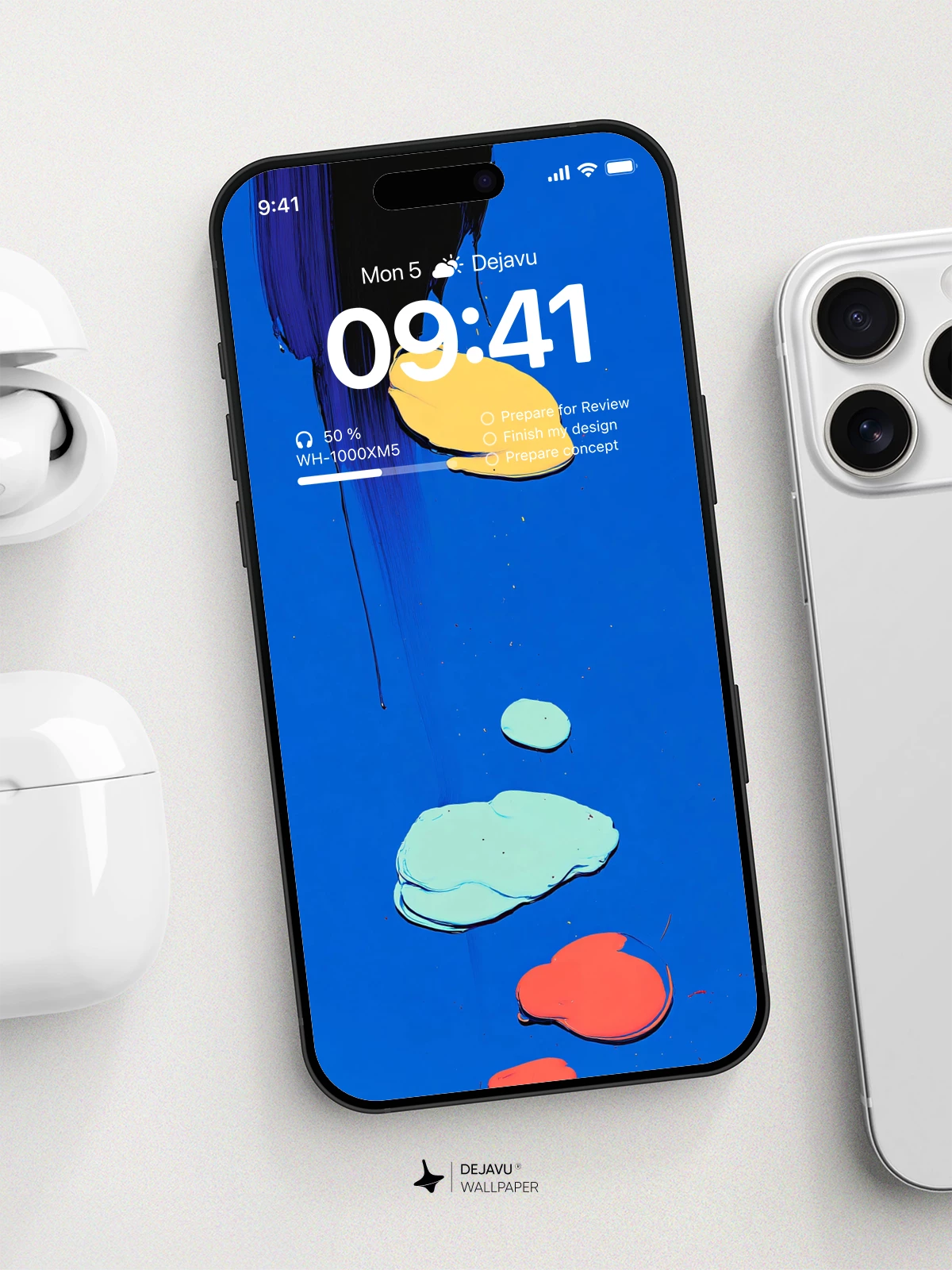 Abstract Blue Wallpaper 4K for iPhone Lock Screen