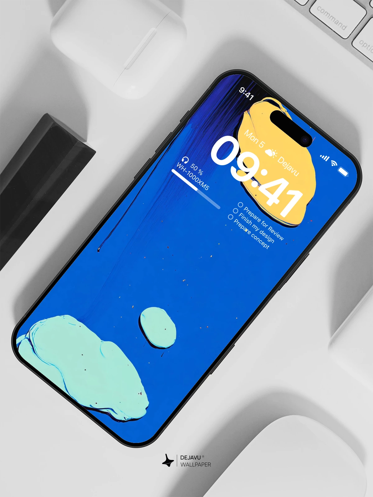 Abstract Blue Wallpaper 4K for iPhone Lock Screen