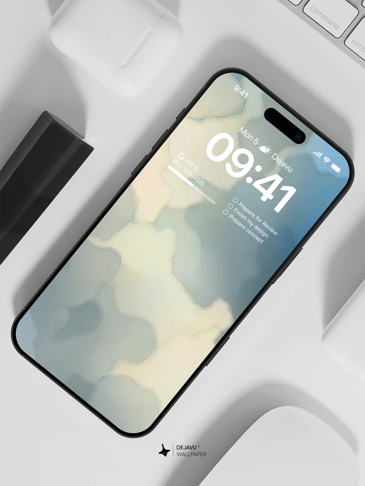 Soft Pastel Clouds Wallpaper 4K for iPhone Lock Screen