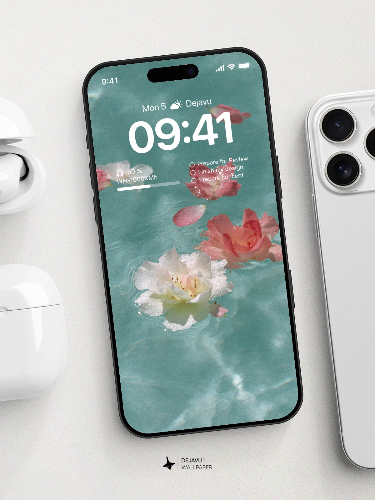 Floating Rose Petals Wallpaper 4K for iPhone Lock Screen