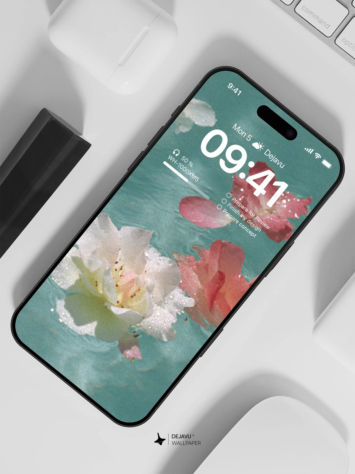 Floating Rose Petals Wallpaper 4K for iPhone Lock Screen