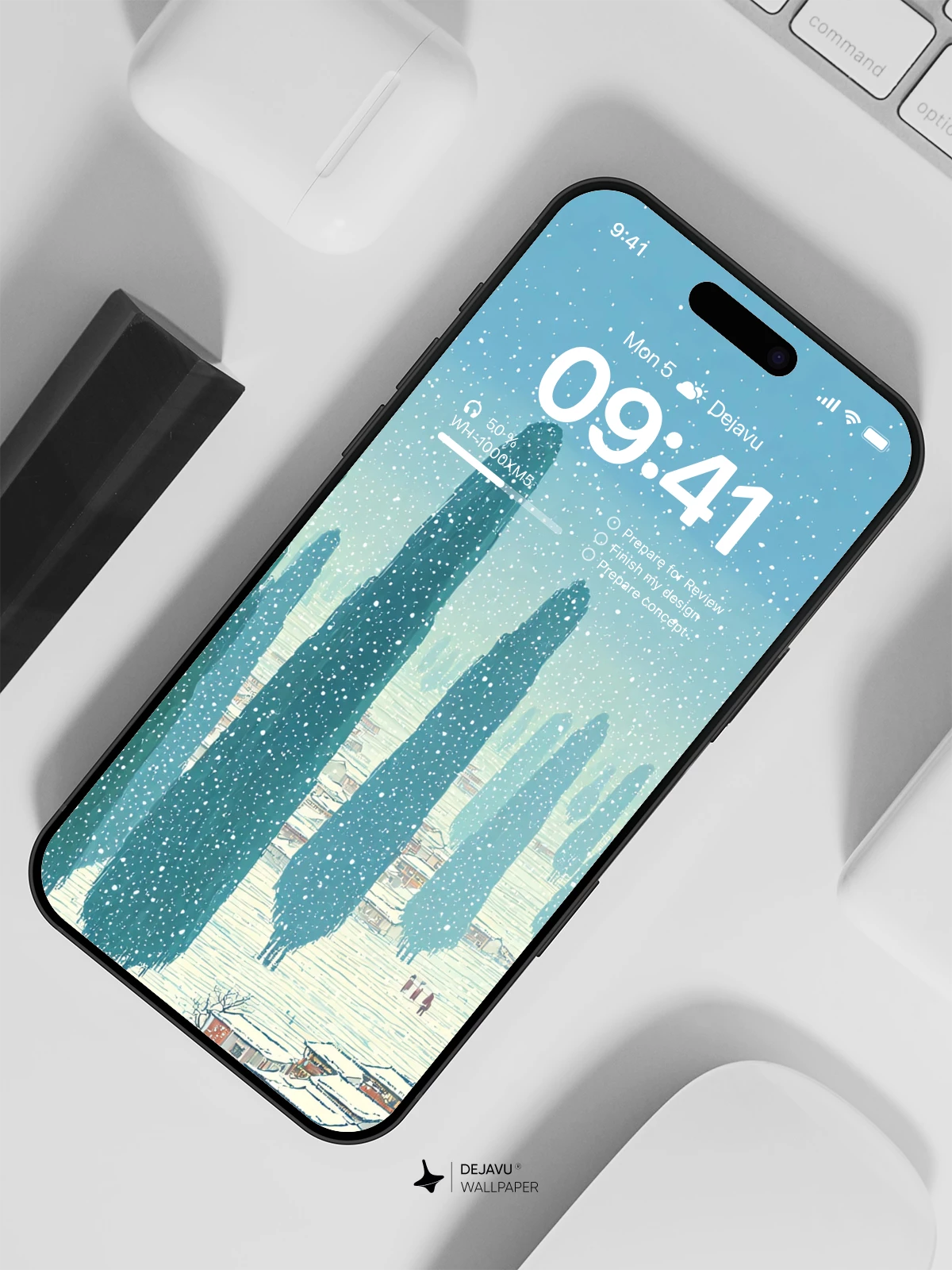 Snowy Village Wallpaper 4K for iPhone Lock Screen